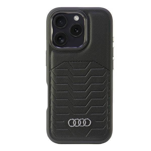 Audi Black Synthetic Leather Hardcase With Magsafe For Iphone 16 Pro 6.3" - Au-Tpupcmip16p-Gt/D3-Bk