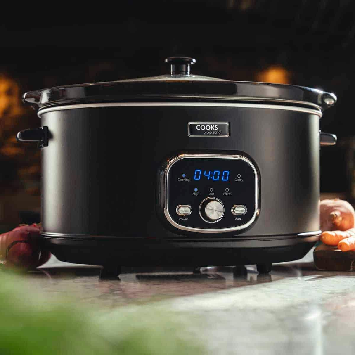 Cooks Professional Unisex Black Digital Slow Cooker With Lid, Removable Bowl & 3 Heat Settings In 6.5L - Image 3