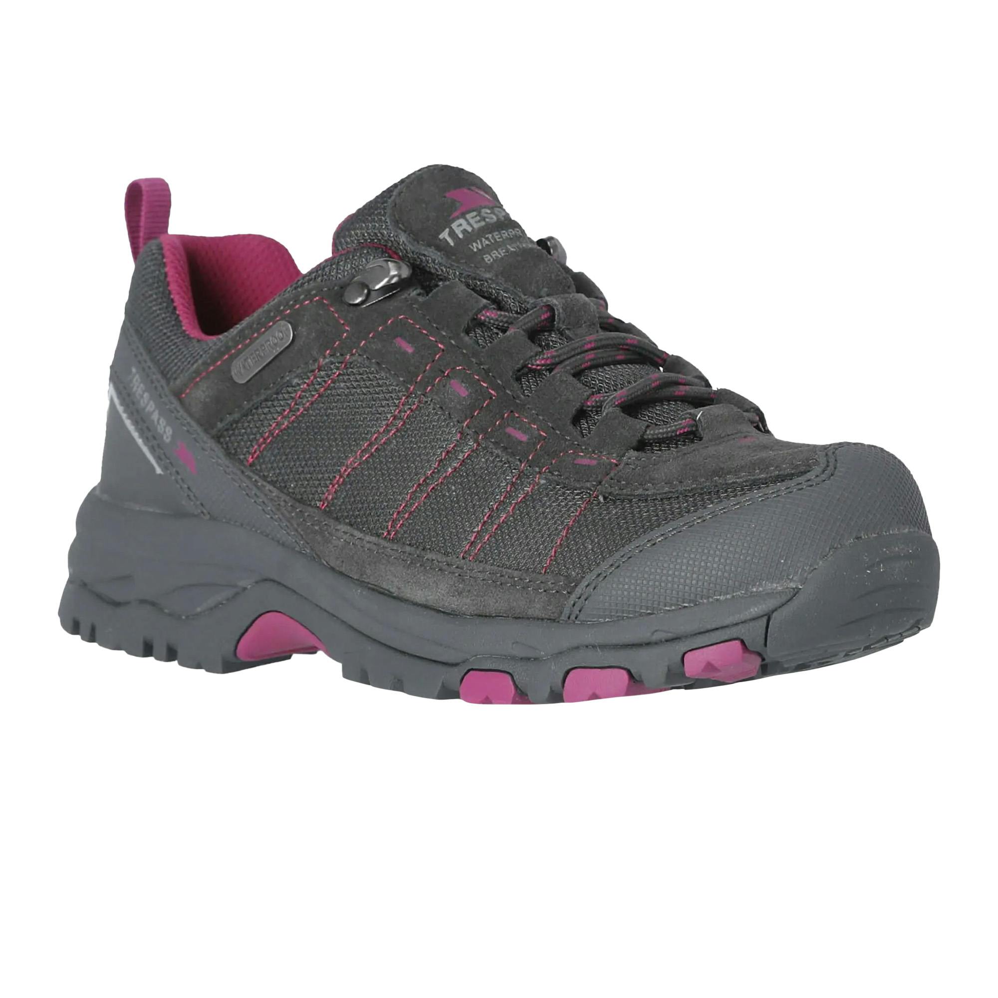 Trespass Women's Grey Scree Suede Technical Trainers - Castle - 5 Uk - Castle - 40% Rubber/30% Pu/10% Mesh/10% Suede/10% Textile