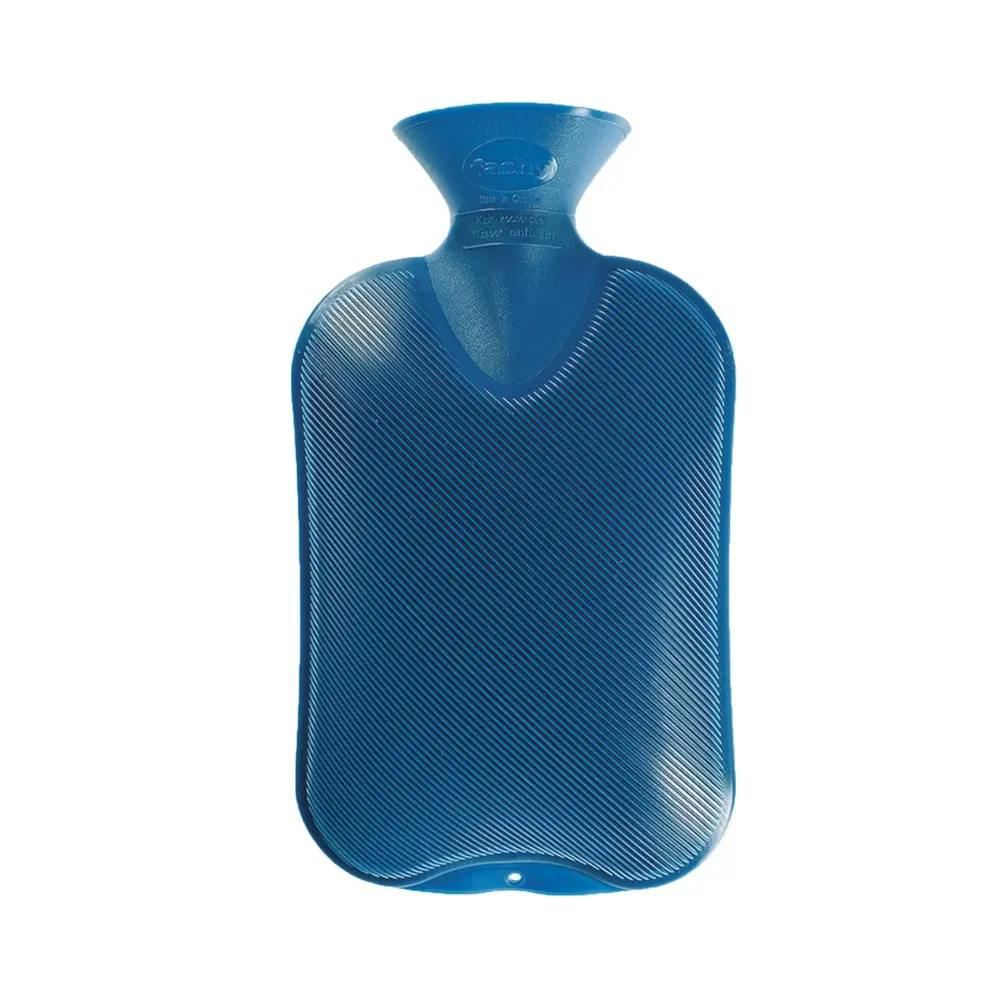 Fashy Blue 2 Litre Double Ribbed Hot Water Bottle - Royal
