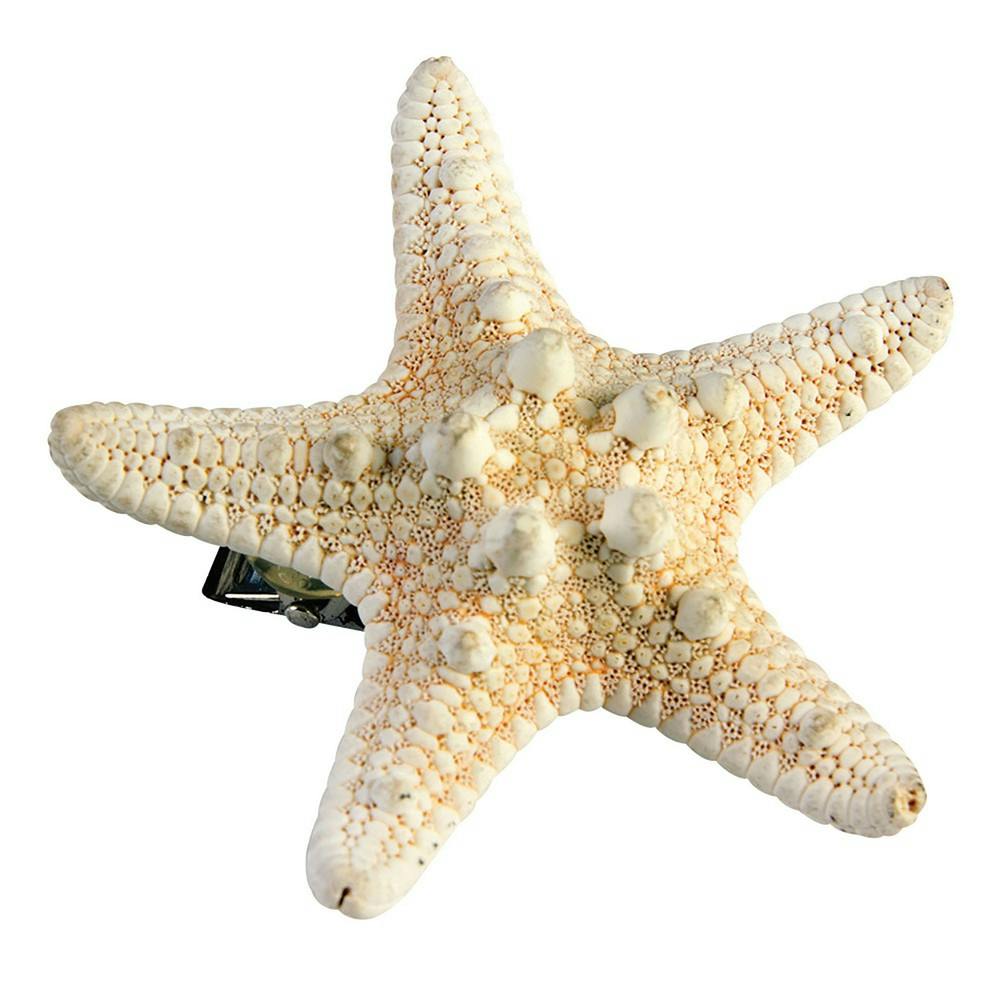 Bristol Novelty Beige Mermaid Starfish Hair Clip - One Size
