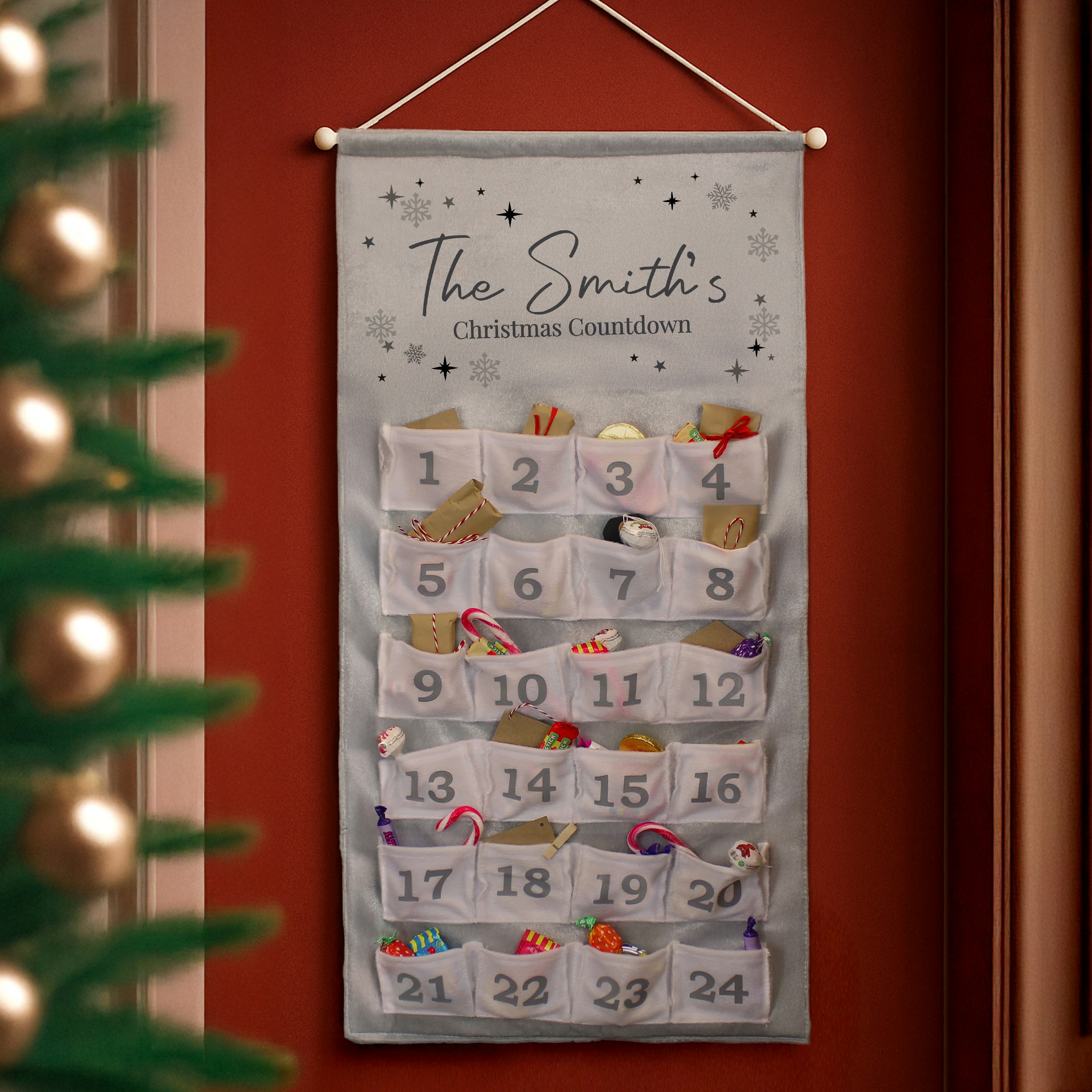 Personalised Memento Company Grey Personalised Family Advent Calendar