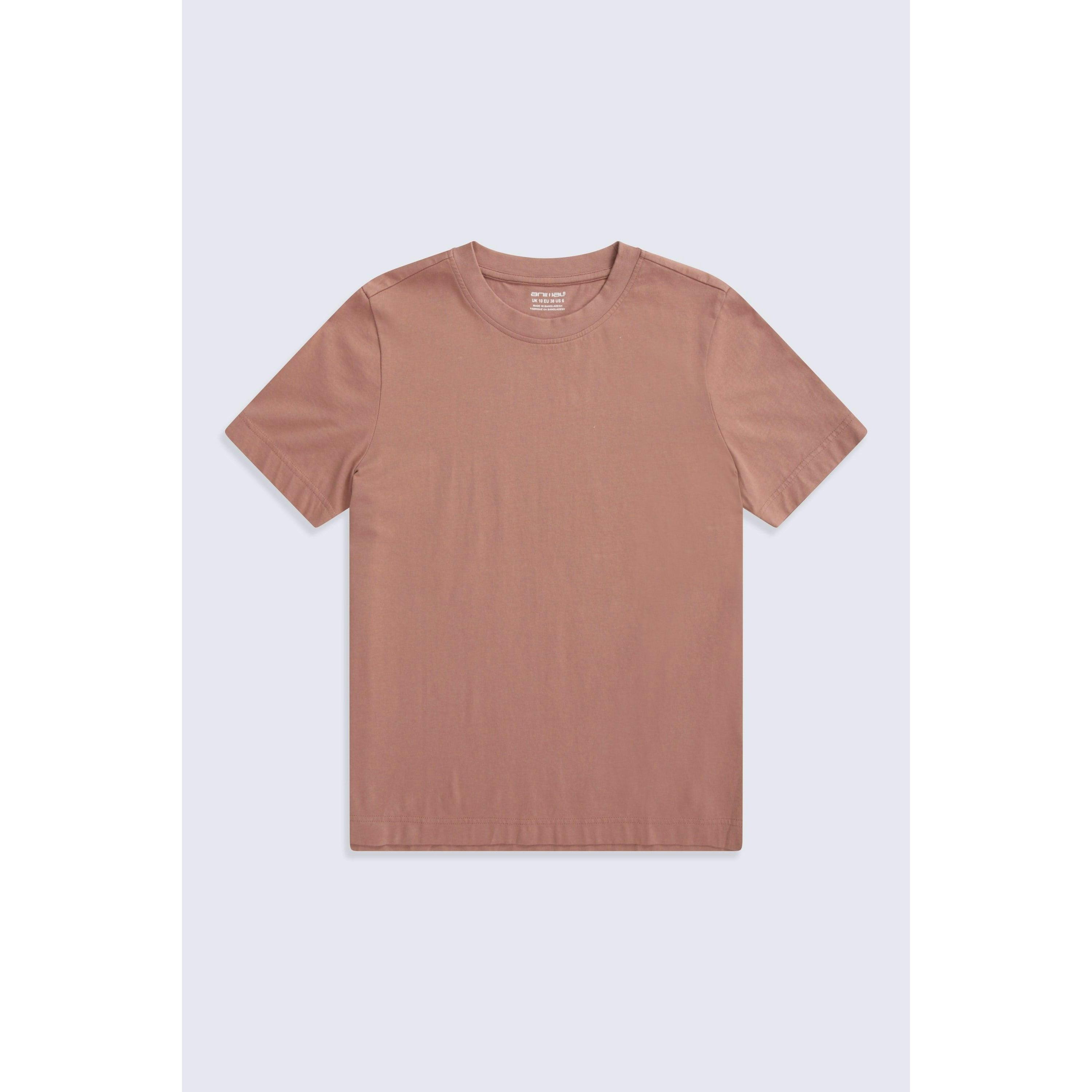 Animal Women's Plain T-Shirt - Tan - 14 Uk - Tan - 100% Mixed