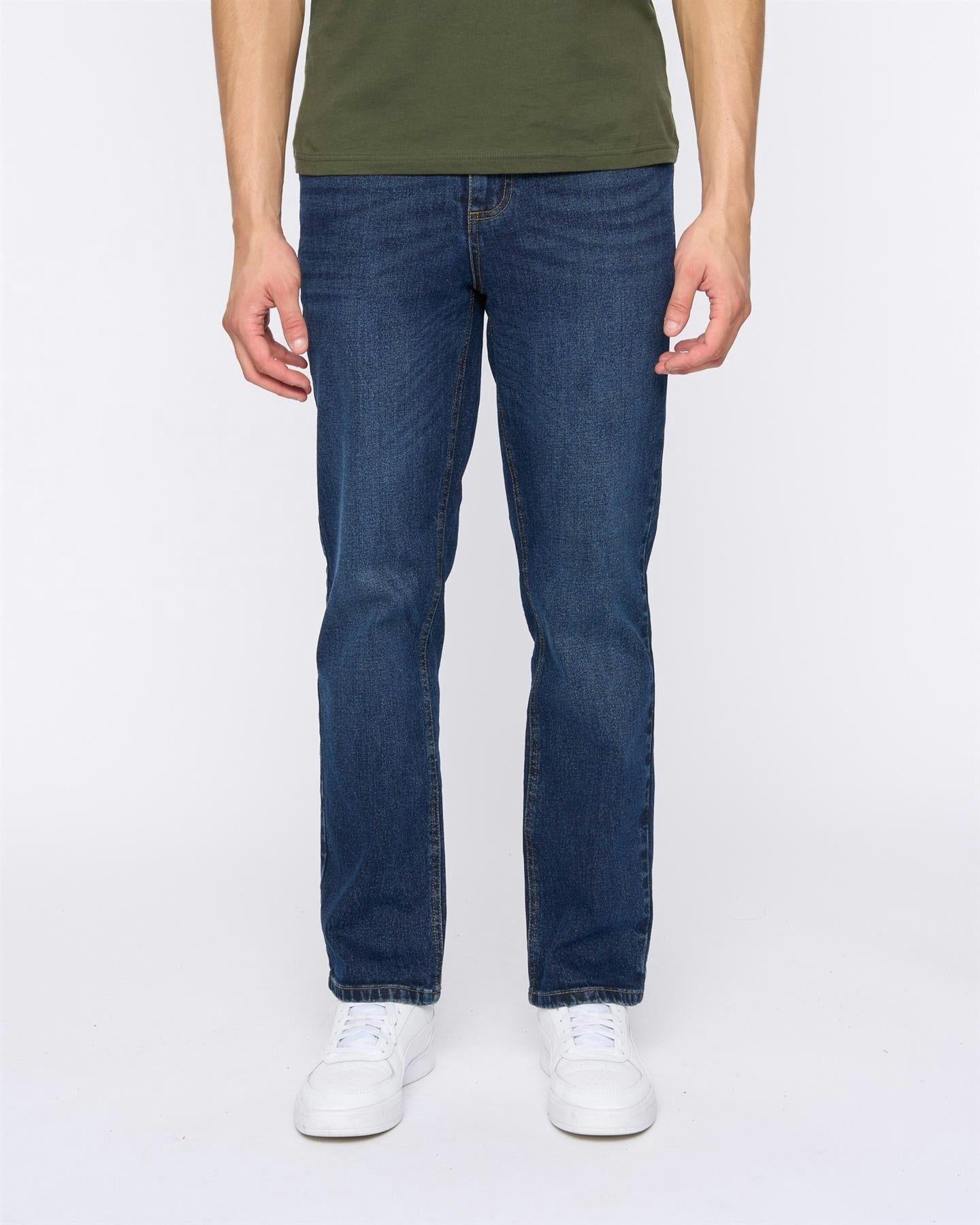 Duck And Cover Men's Dark Hydras Straight Leg Jeans Wash - W38 L34