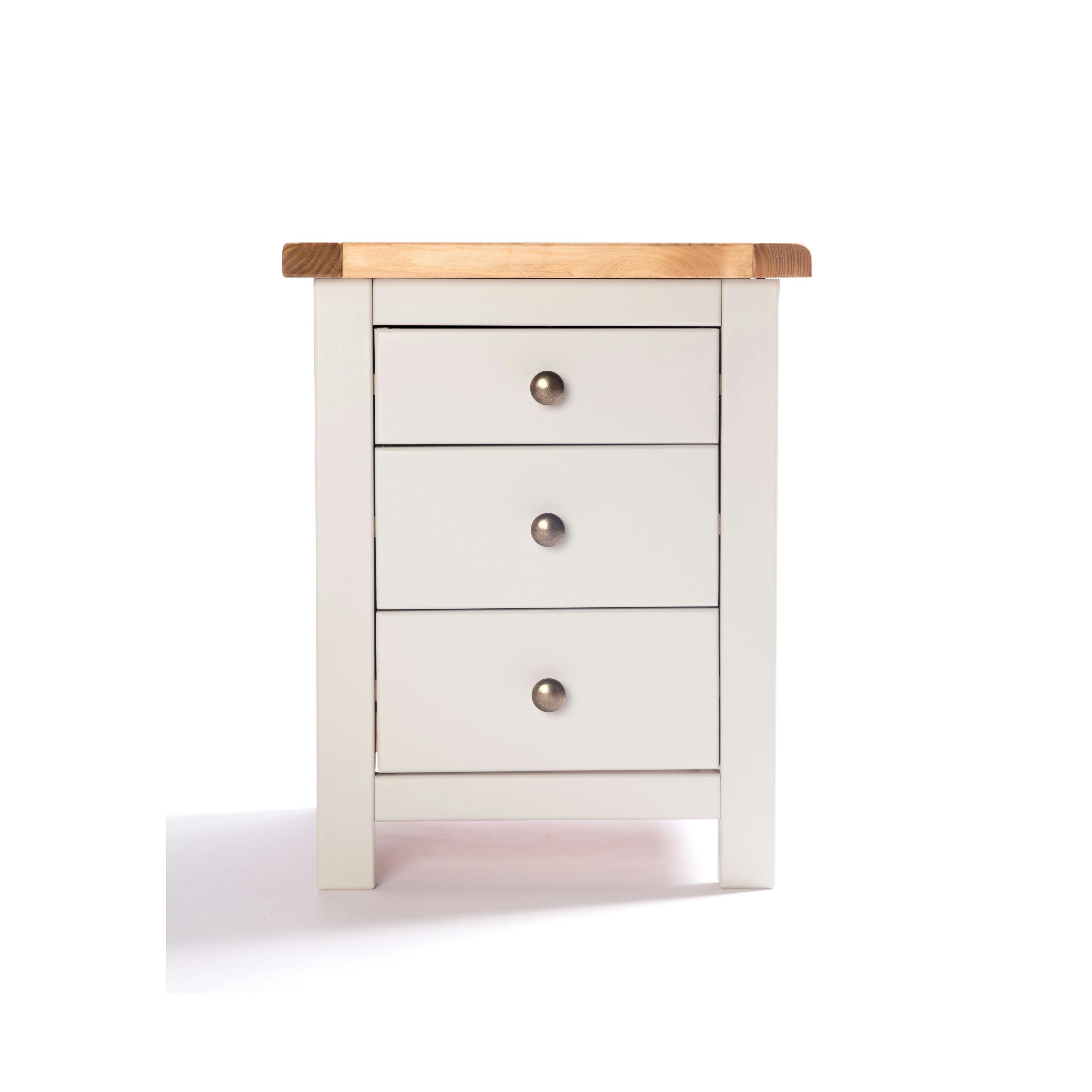 B&Q -  Argenta 3 Drawer Bedside Table Brass Knob - Image 4