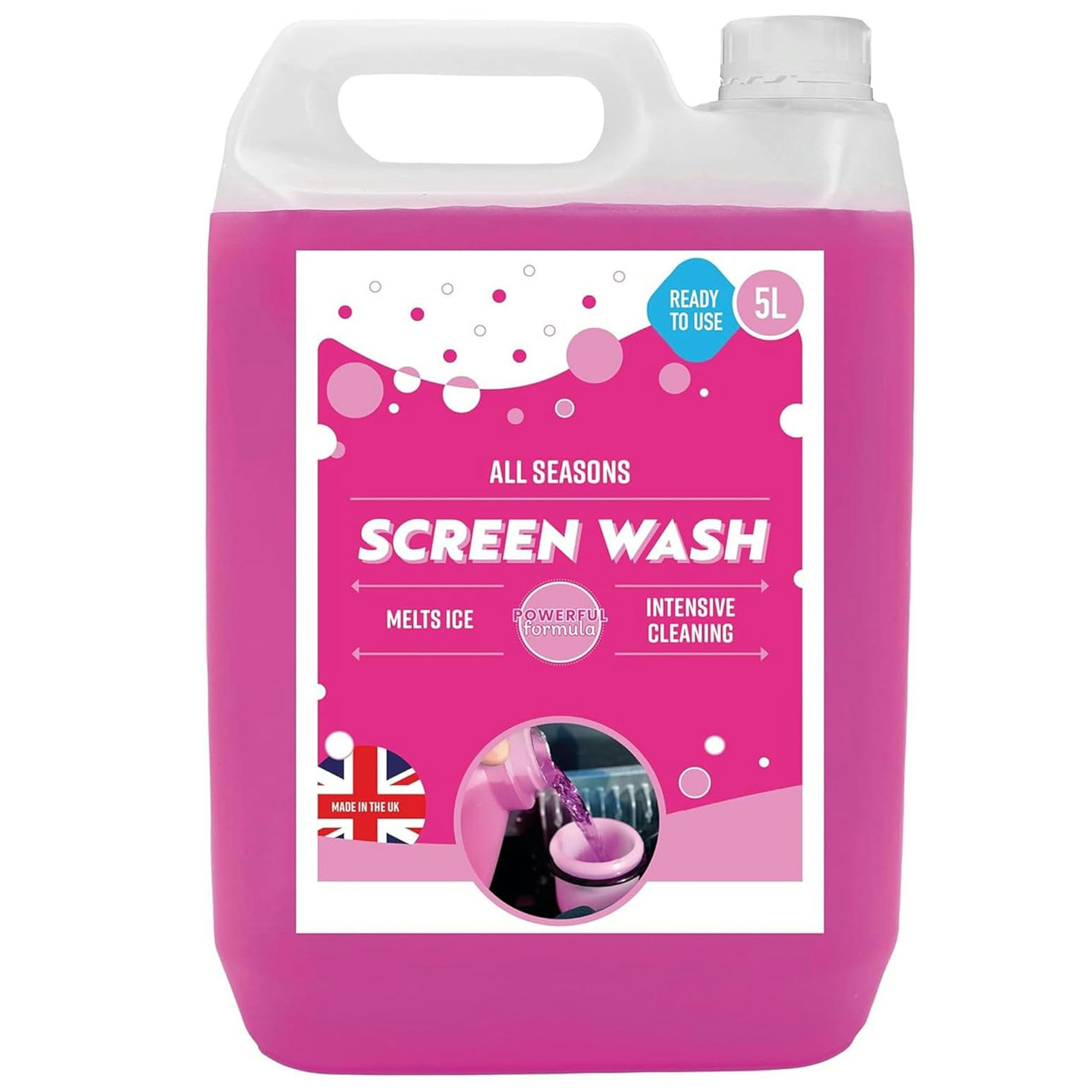 Storm Trading Group Pink 5L Ready To Use All Season Windscreen Screen Wash Streak Free Finish - 1 X