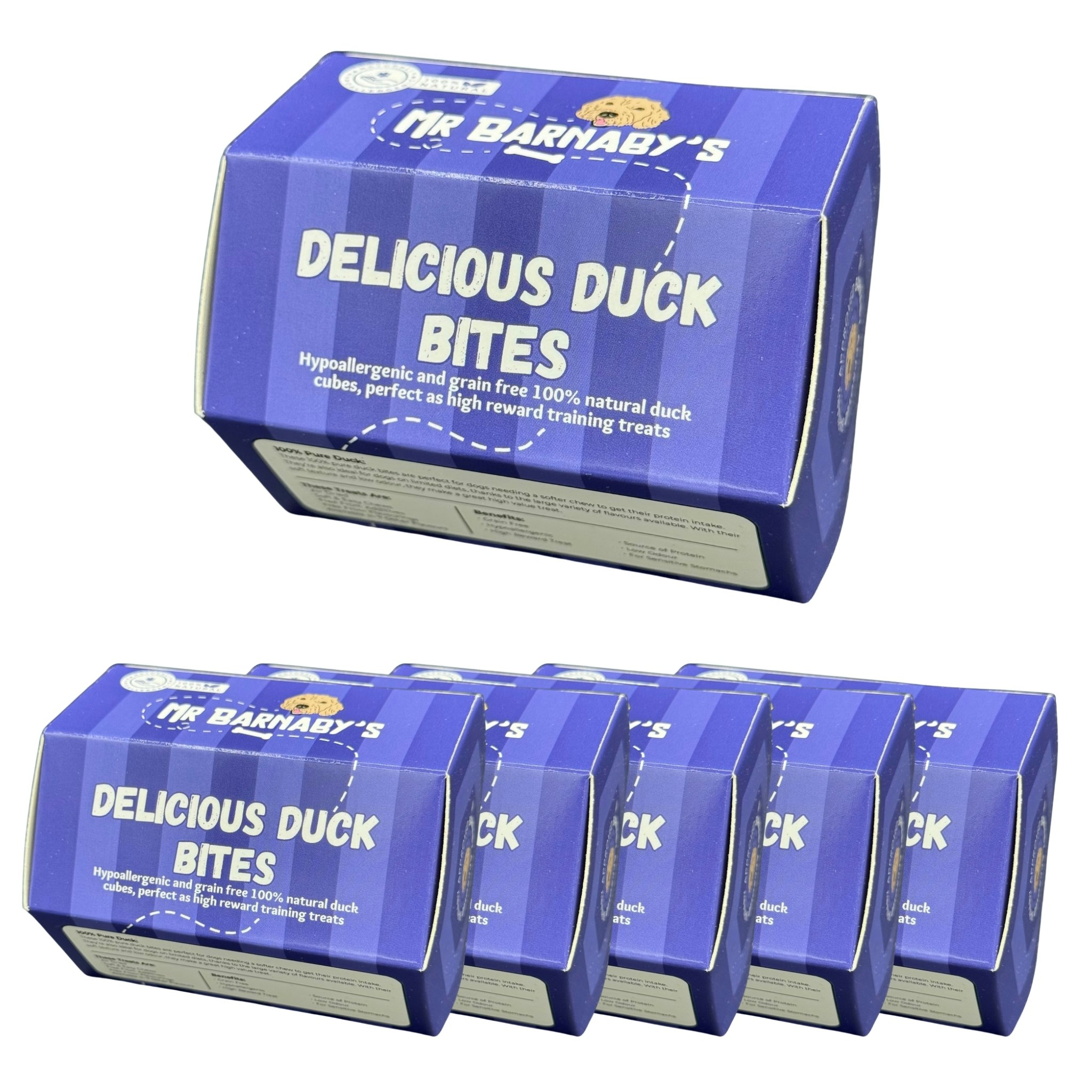 Mr Barnaby’s Grain Mr Barnaby's Delicious Duck Bites Dog Treats (Pack Of 6) - 6 Pack Of Size 6
