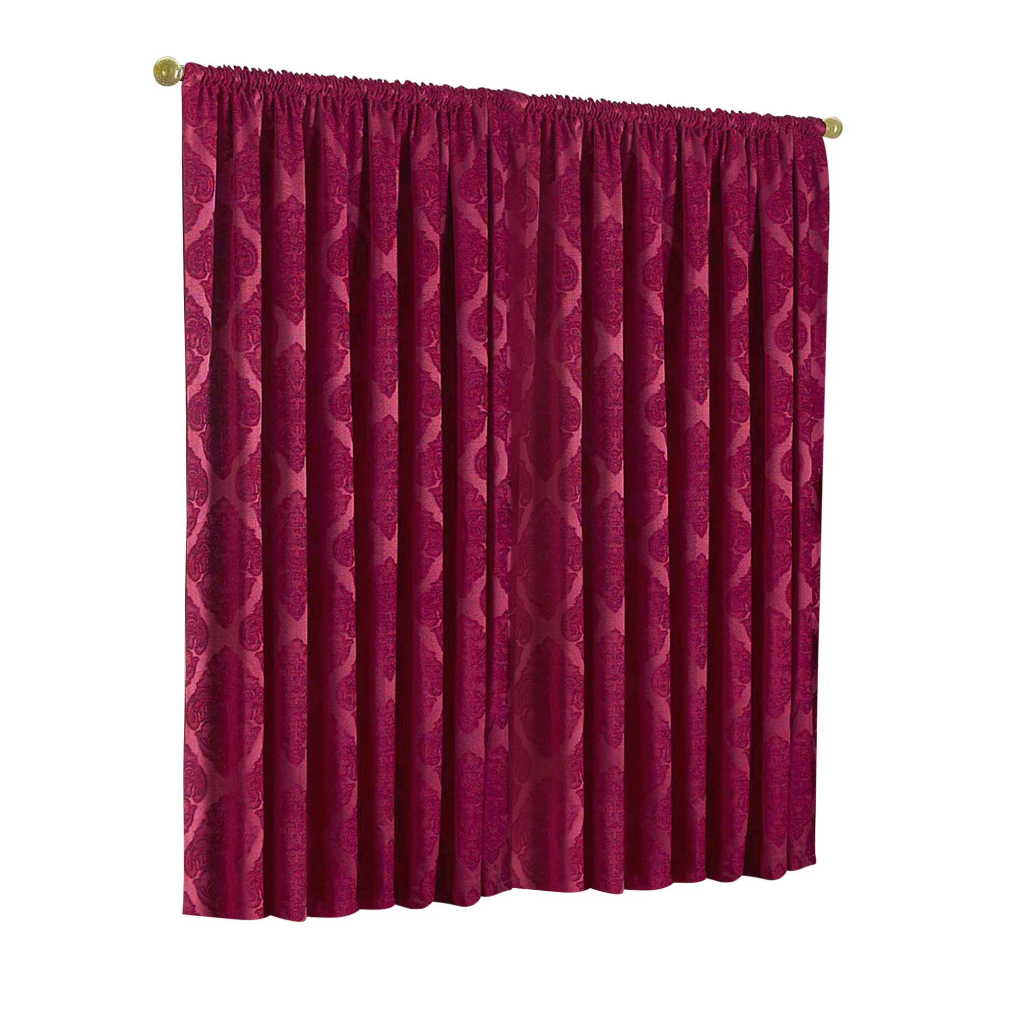 Riva Home Winchester Pencil Pleat Curtains - Raspberry - 66X72 (168X183cm) - Raspberry - 100% Polyester