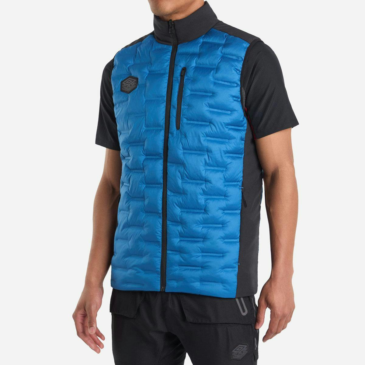 Umbro Men's Black/Blue Pro Training Elite Reversible Hybrid Gilet - /Classic - Xxl - /Classic - 100% Polyester