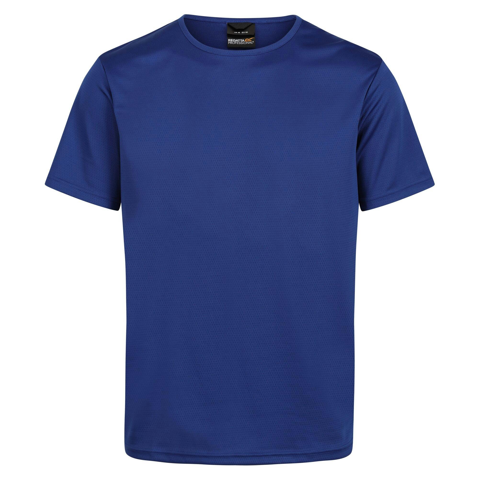 Regatta Men's Professional Reflective Moisture Wicking T-Shirt - New Royal - M - New Royal - 100% Polyester