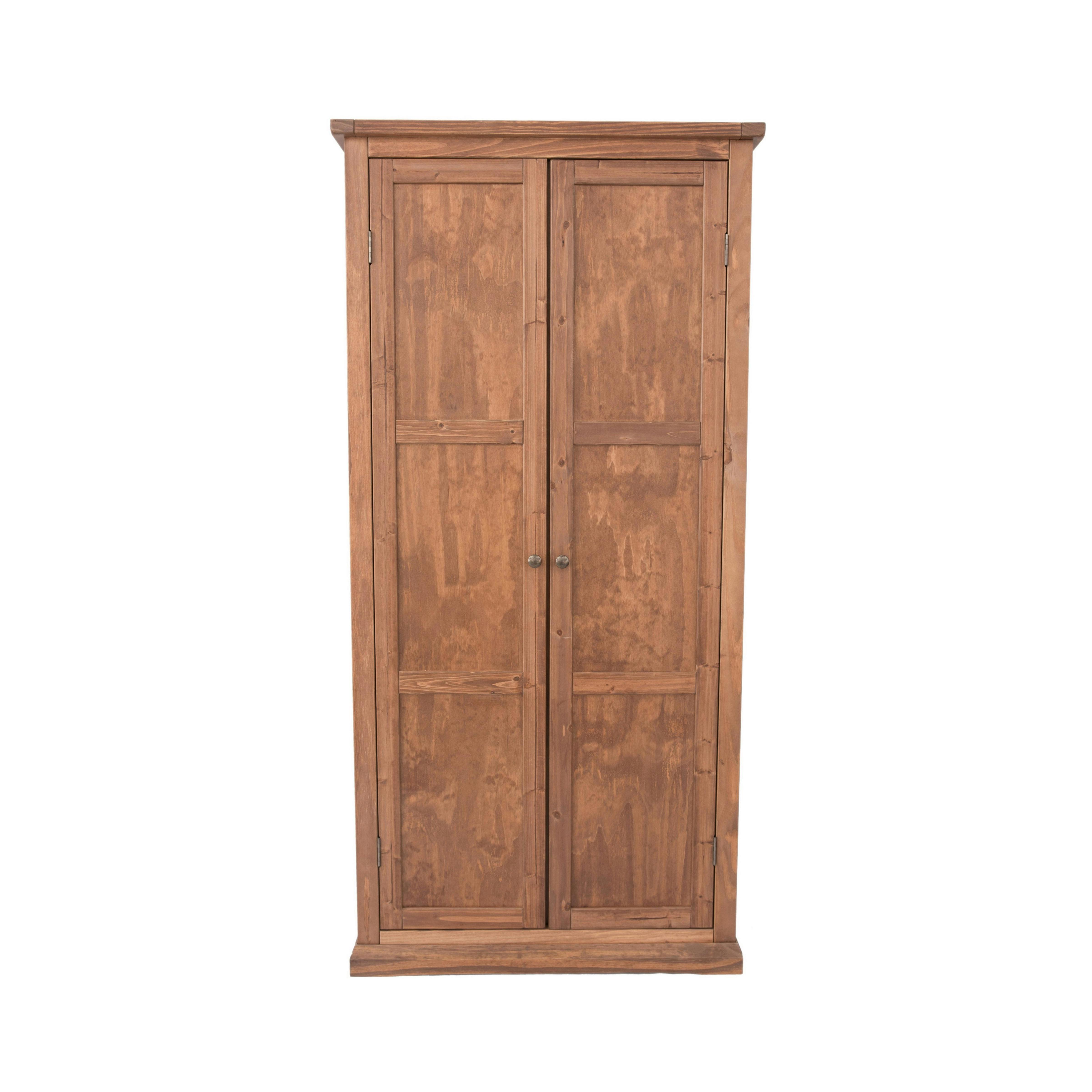 Cabinet Bits Brown Tirolo 2 Door Wardrobe Brass Knob