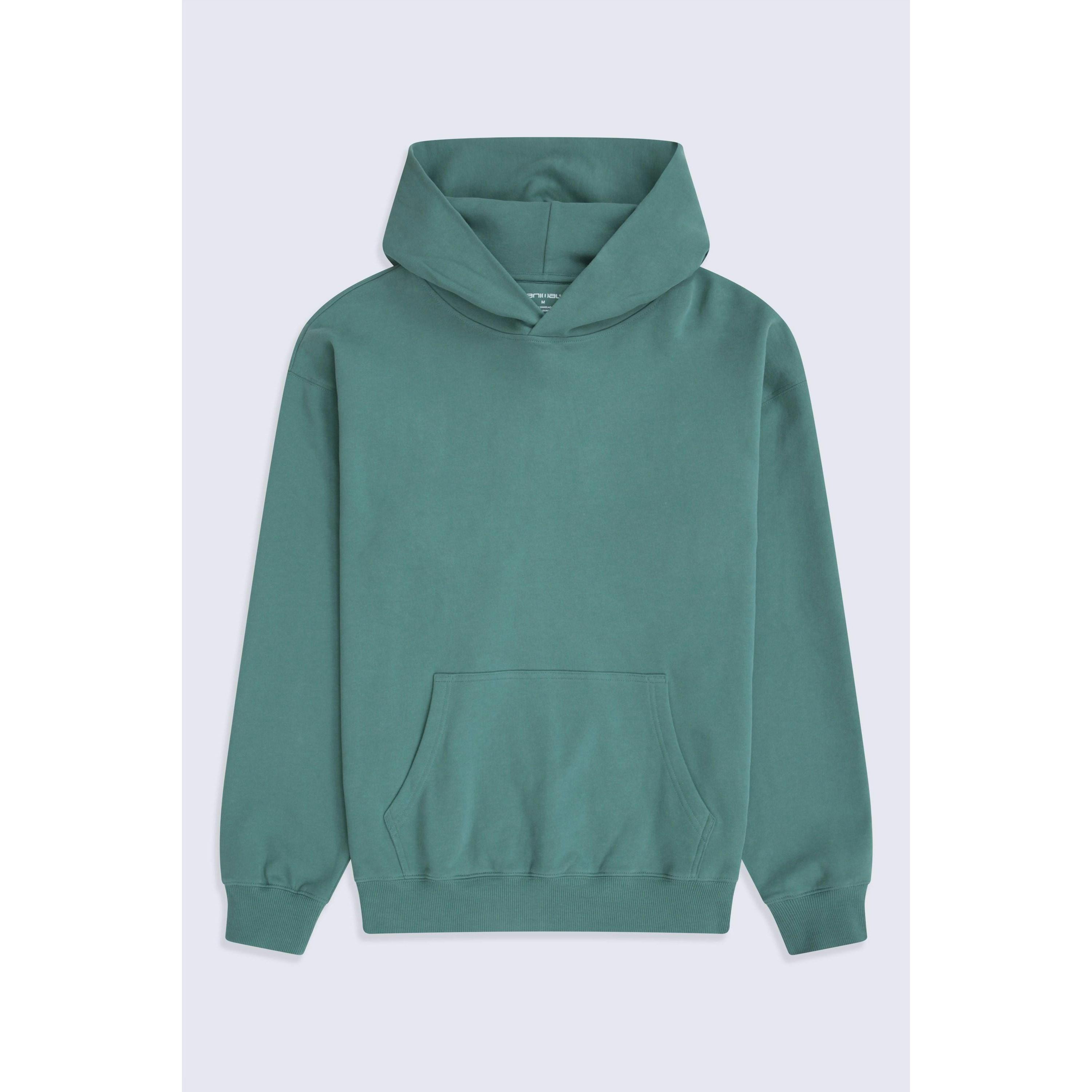 Animal Men's Dark/Green Icon Organic Drop Shoulder Hoodie - Xxl - 100% Mixed