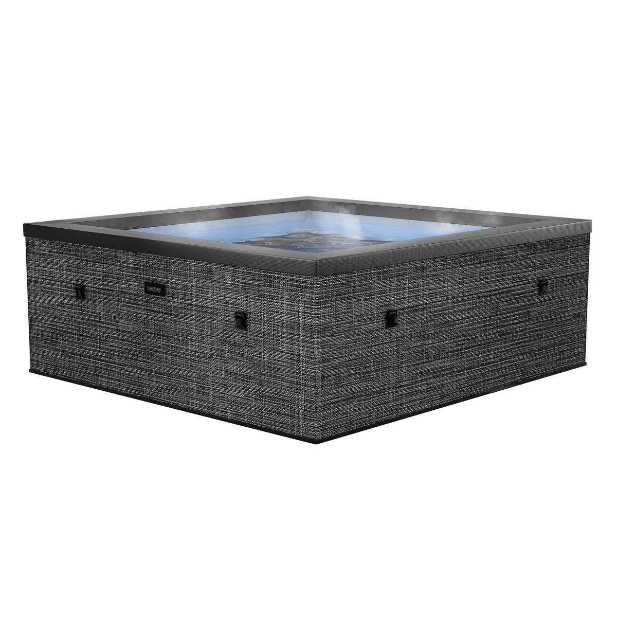 Rackhams Grey Garda 4/6 Person Eco Foam Hot Tub With Built-In Integrated Heater - Flint - 825L Size 4 Person | 160X70cm