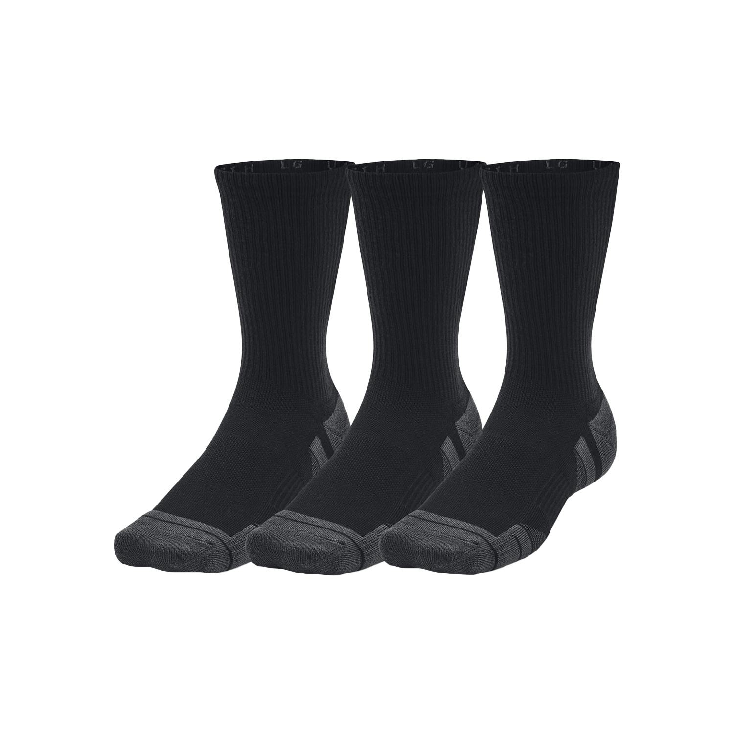 Under Armour (Xl, Black) Unisex Adult Performance Tech Crew Socks (Pack Of 3) - Image 2