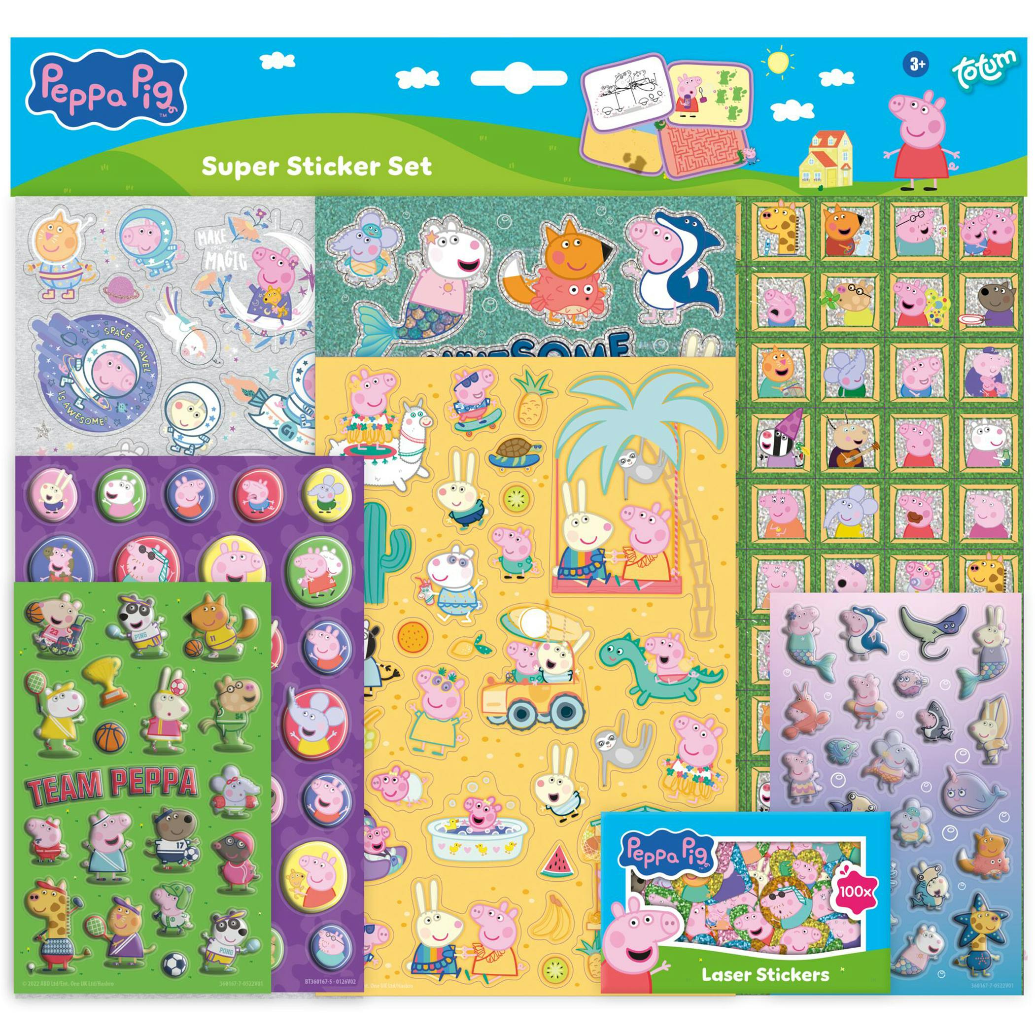 Totum Pink Peppa Super Sticker Set - Multi - Plastic