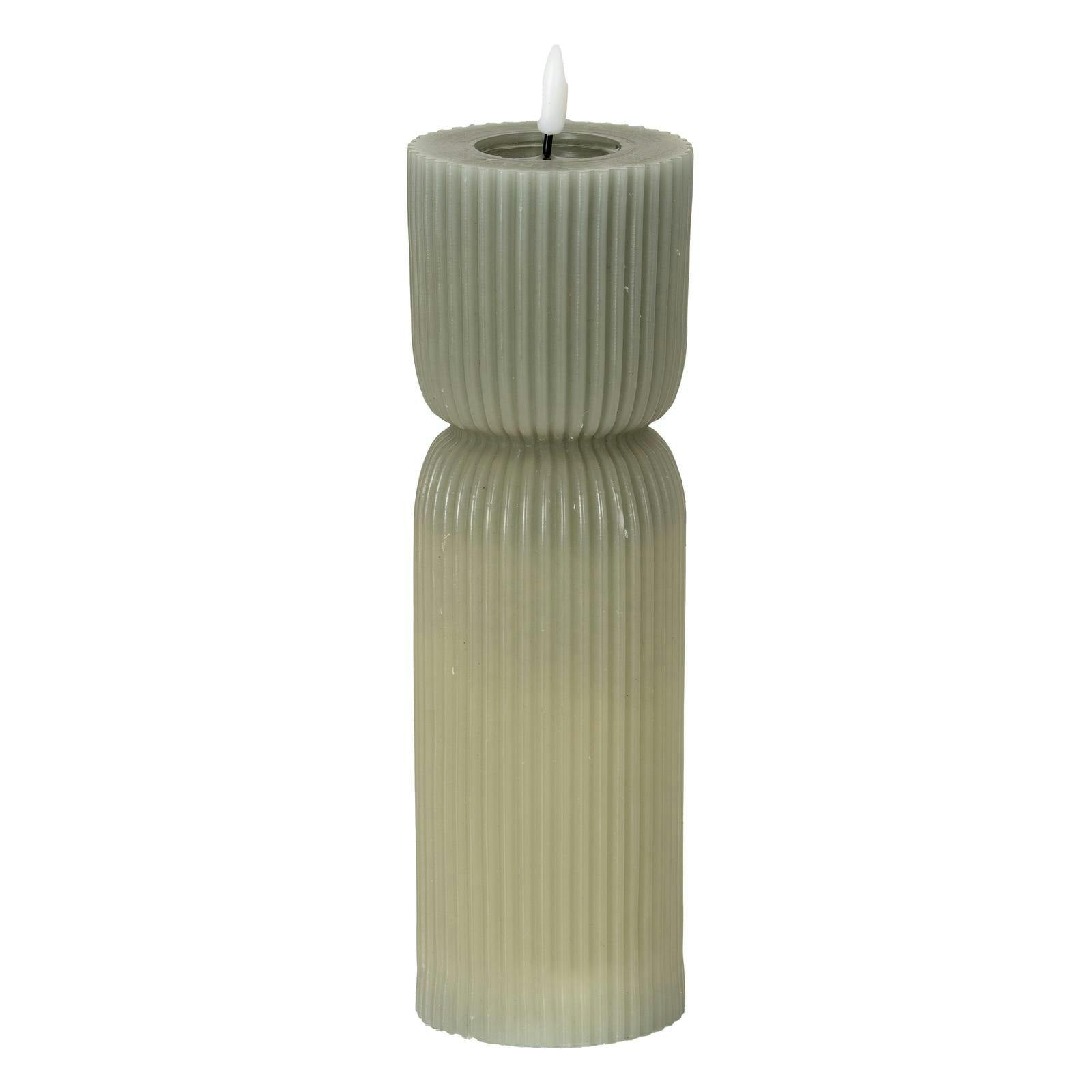 Hill Interiors Grey Luxe Collection Carved Table Lamp - 24Cm X 7Cm X 7Cm - 100% Mixed
