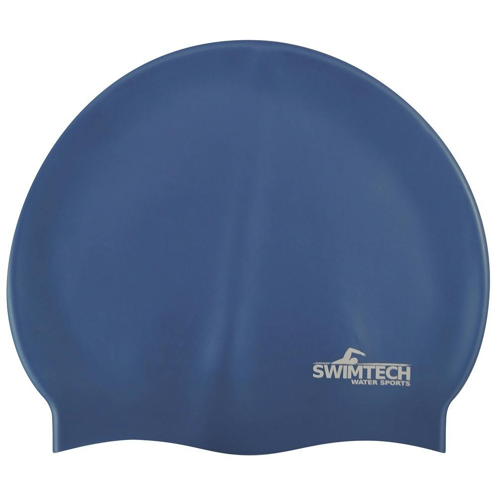 Swimtech Unisex Blue Adult Silicone Swim Cap - Royal - Royal - One Size