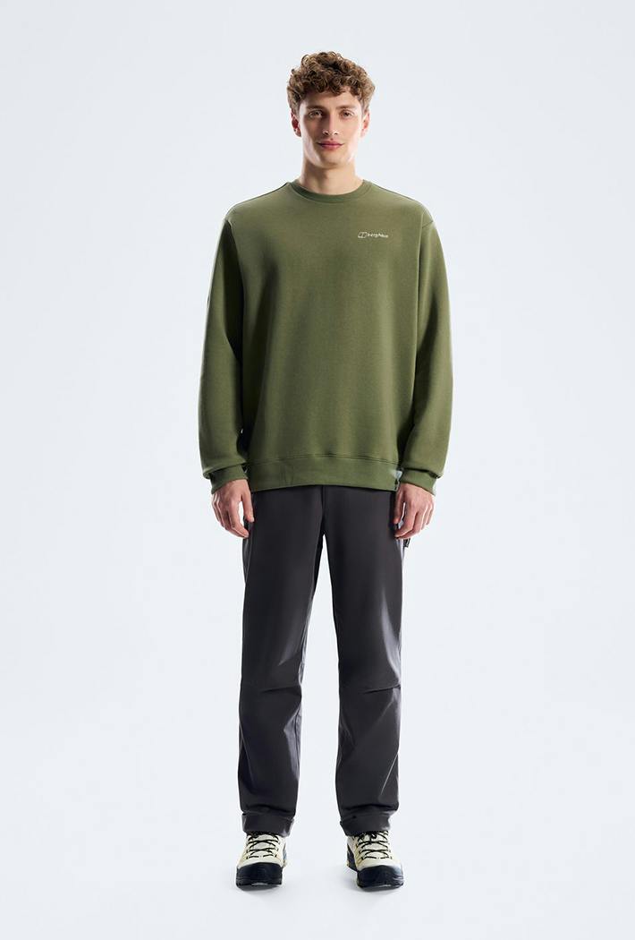 Berghaus Men's Grey/Green Essential Logo Sweater - Medium - Image 4