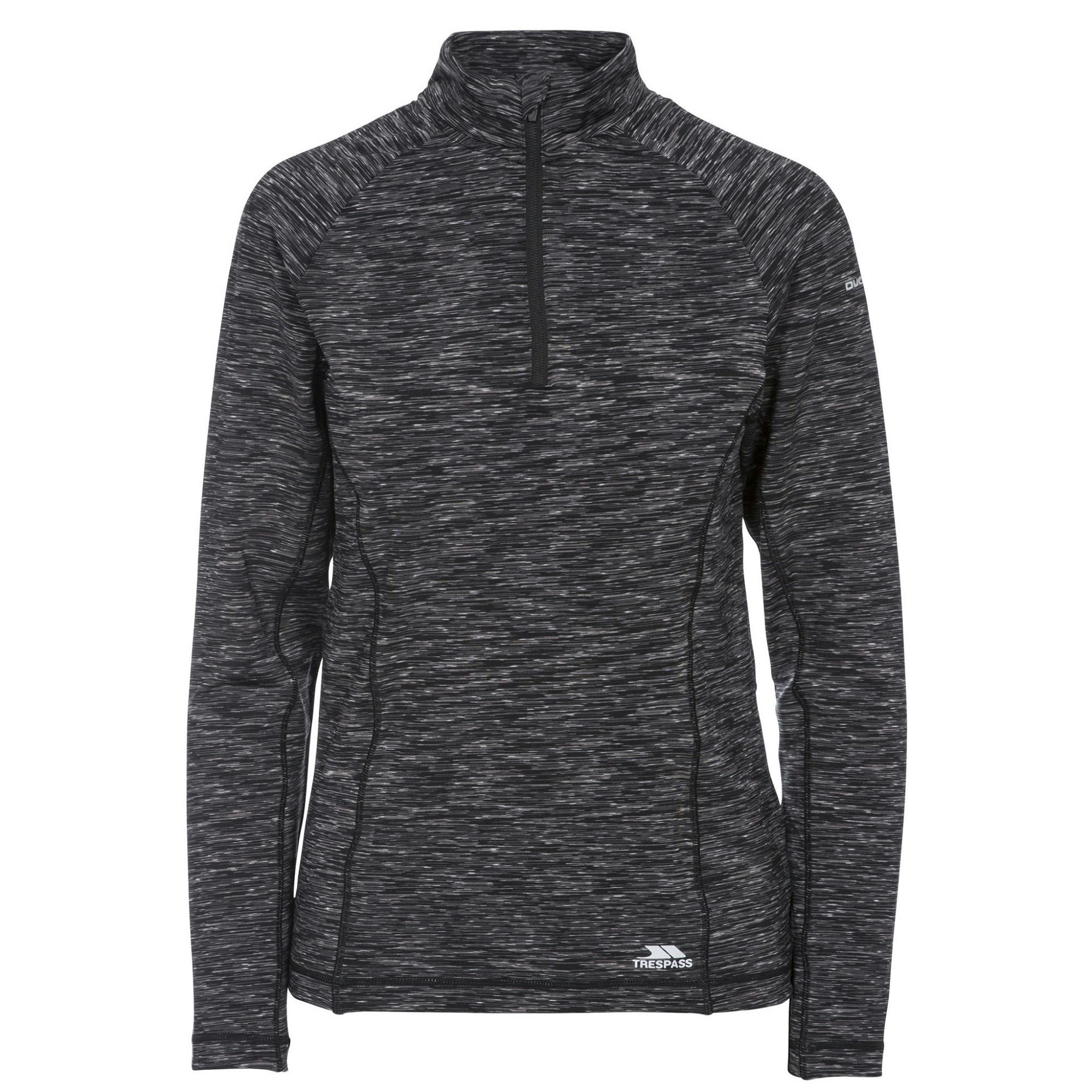 Trespass Women's Grey Edith Active Top - Marl - Marl - S - 87% Polyester/13% Elastane