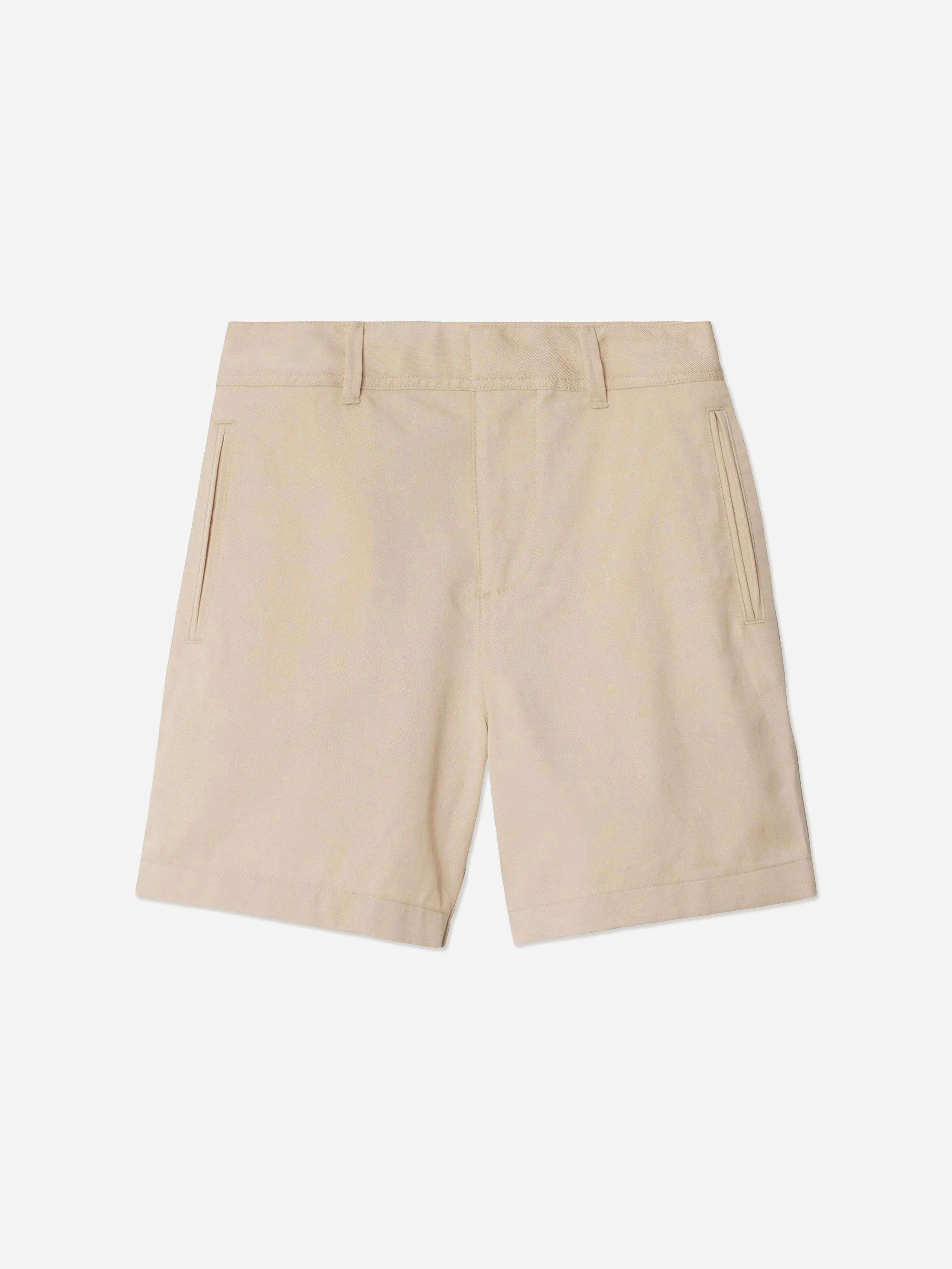 Burberry Kids Boys Ivory Burberry Oscar Shorts In - 8 Yrs