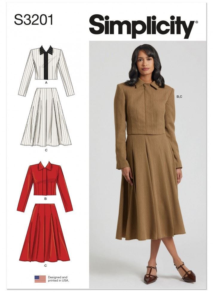 Simplicity Women's Sewing Pattern 3201, Jackets, Skirts For K5 (8-10-12-14-16) - Intermediate - K5 (8-10-12-14-16)