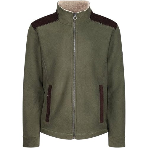 Coolandnew Men's Dark Sherpa Lined Fleece Jacket Trf666 - Khaki - 3XL