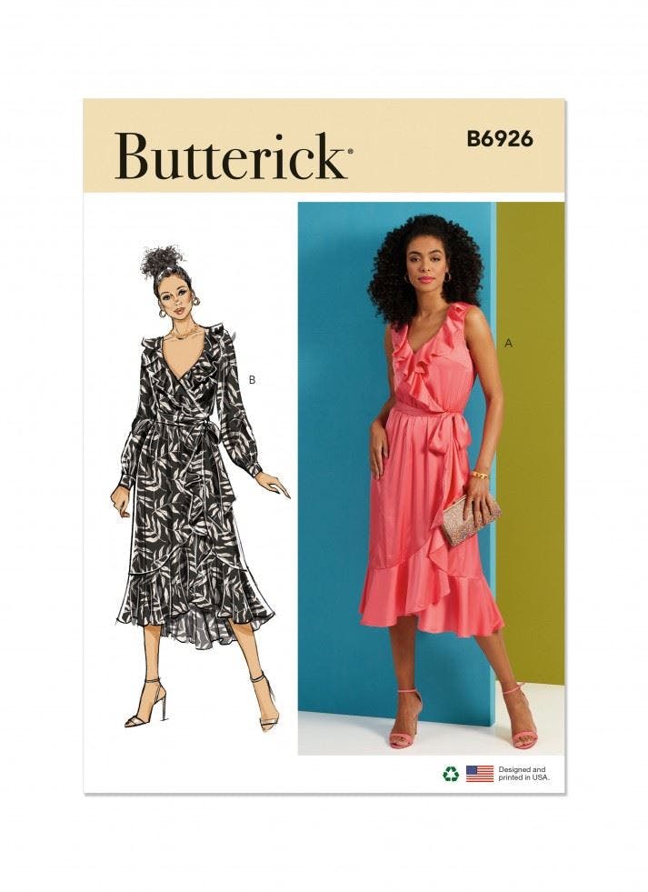 Butterick Women's Sewing Pattern 6926, Dresses For D5 (4-6-8-10-12) - Intermediate - D5 (4-6-8-10-12)