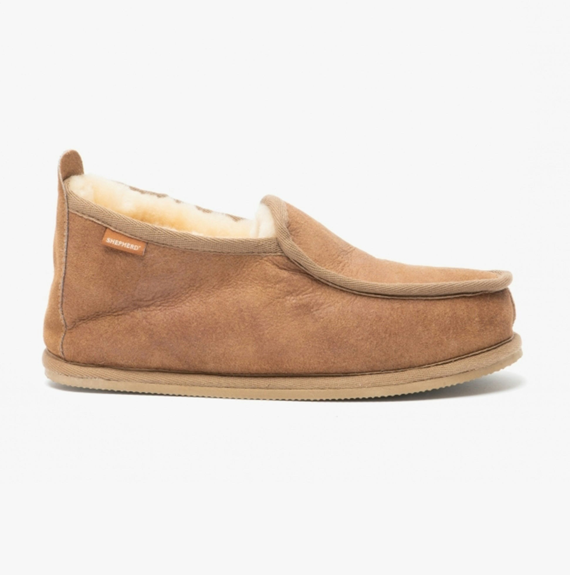Shepherd Men's Arne Sheepskin Slipper Boots Antique/Cognac - Uk Size 11