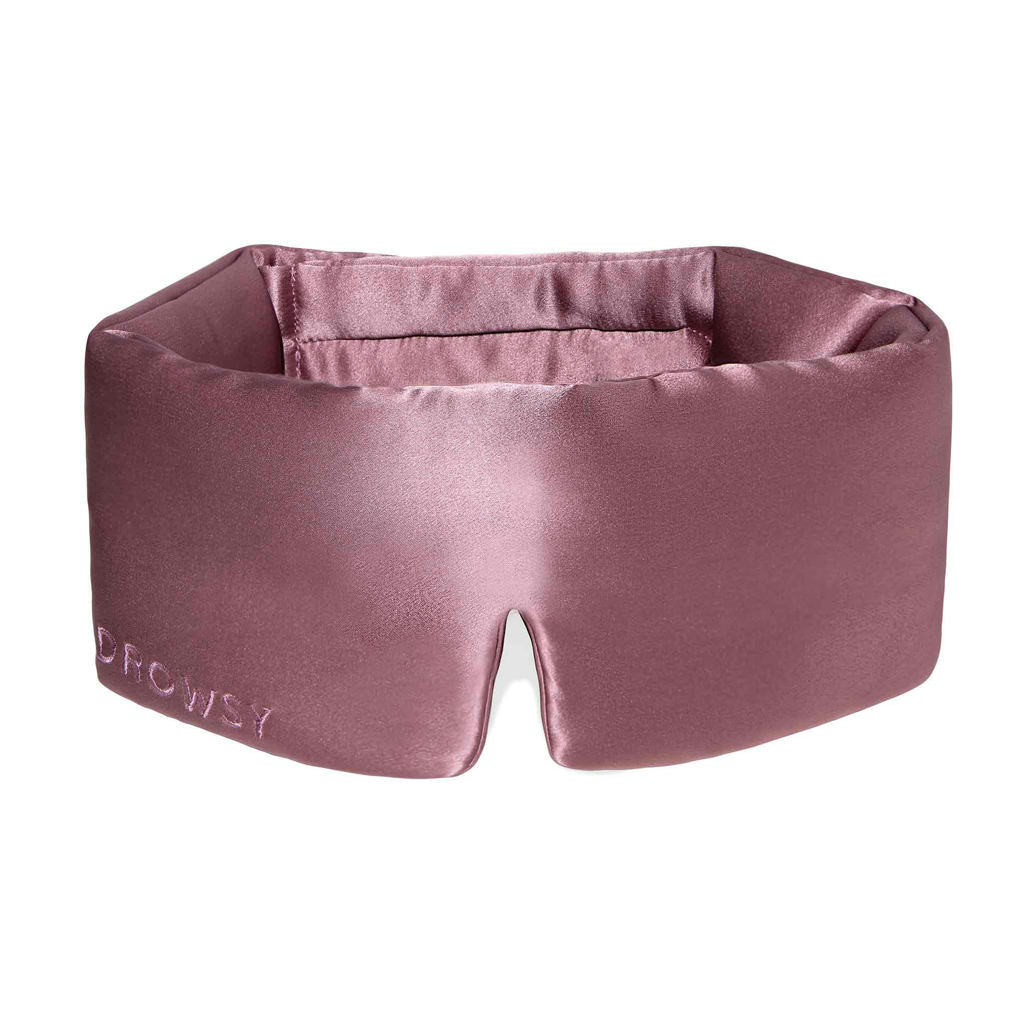Drowsy Sleep Co Sky Blue/Blue/Light Silk Sleep Mask - Damask Rose