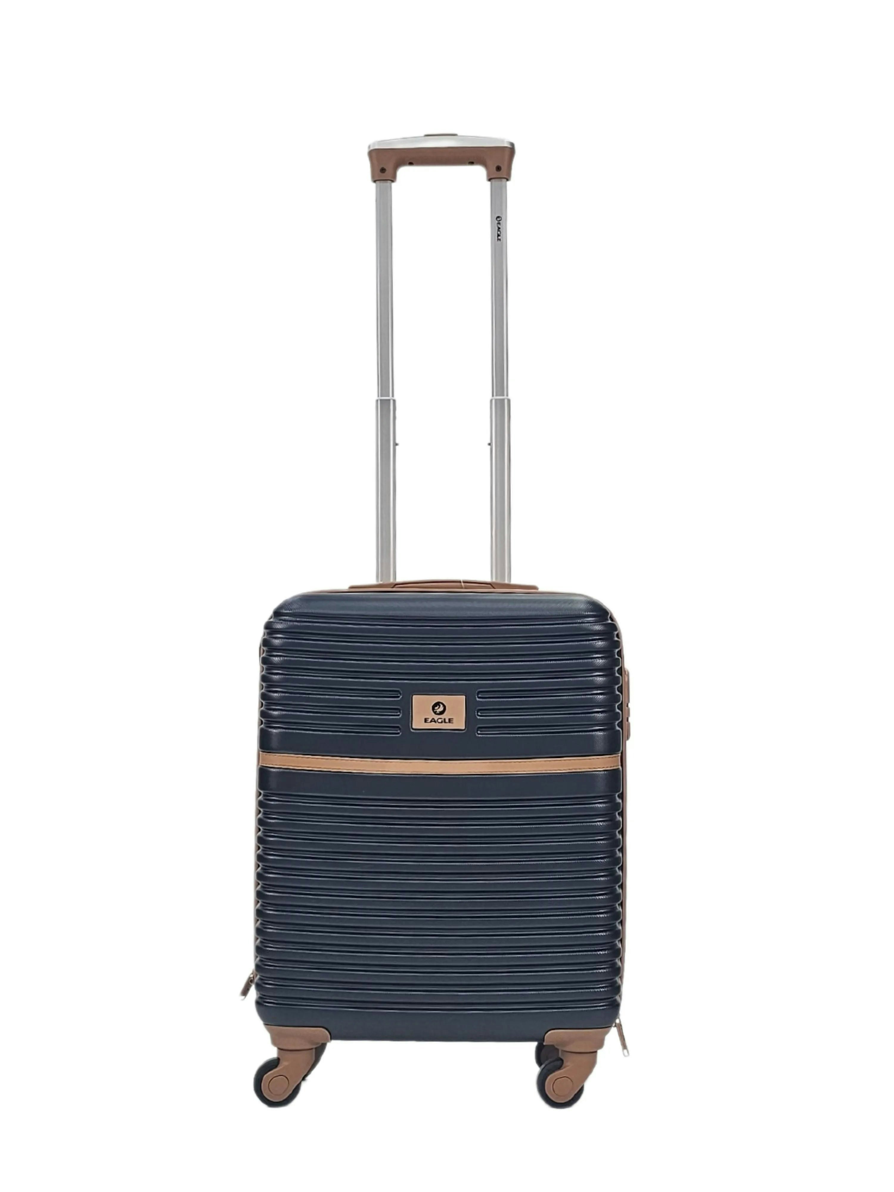Truclothing Hard Case Shell Suitcase Carry On Combination Lock - Small - Navy
