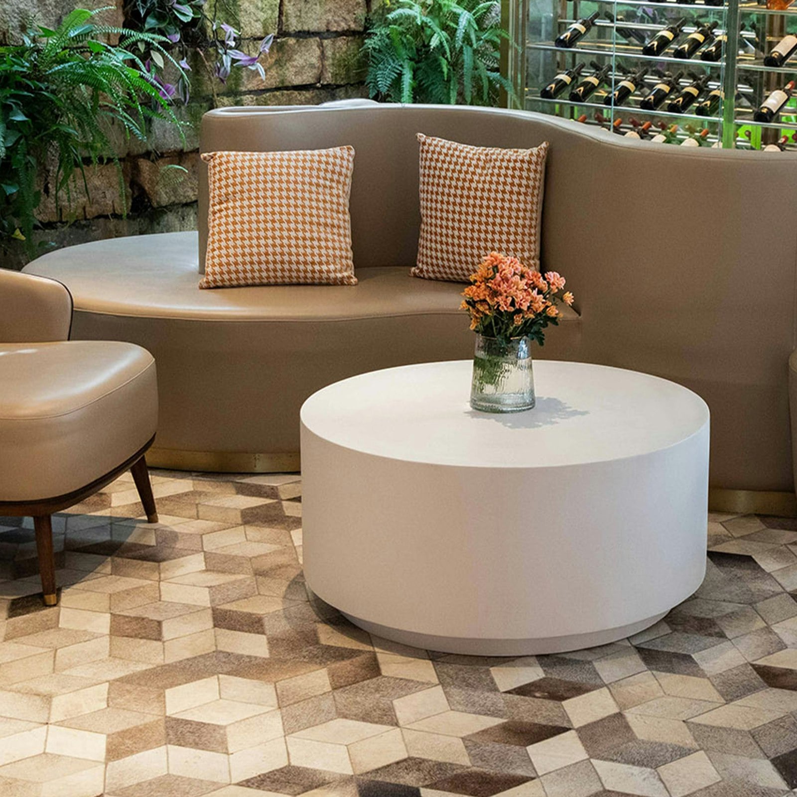Rackhams Cream/White Rome Grc Coffee Table In - Grc Concrete - 1