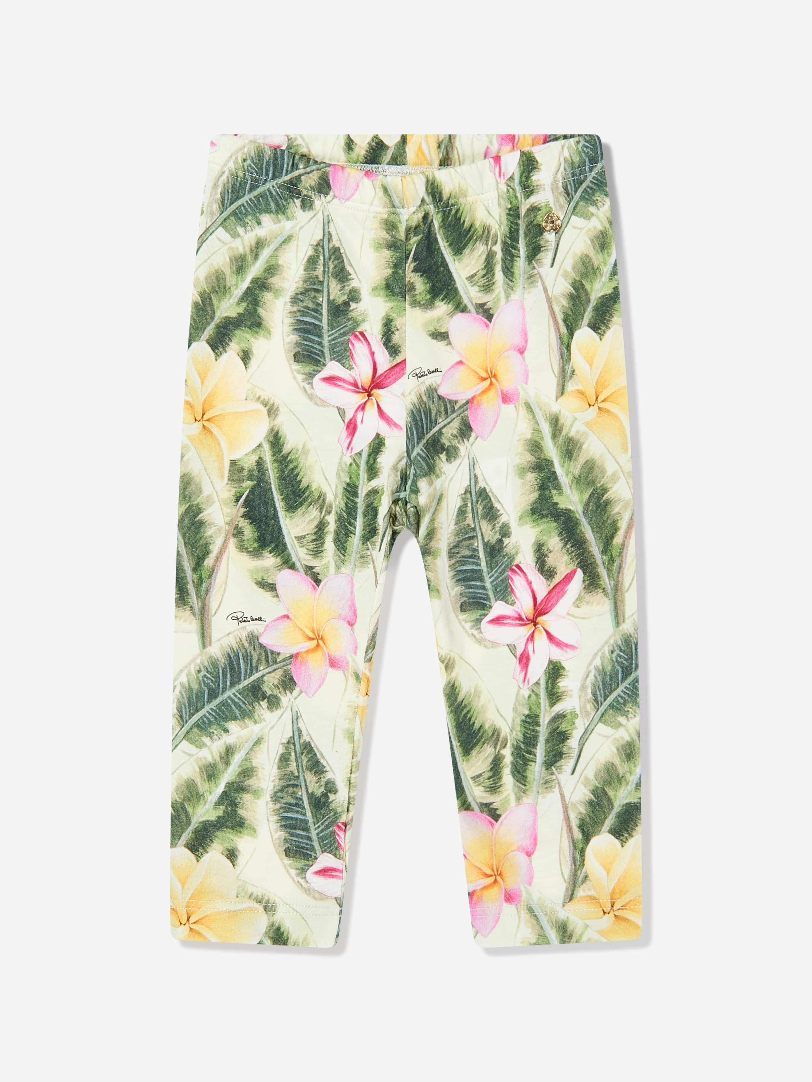 Roberto Cavalli Women's Baby Girls Floral Print Leggings In Multicolour - Multicoloured - 3 Yrs