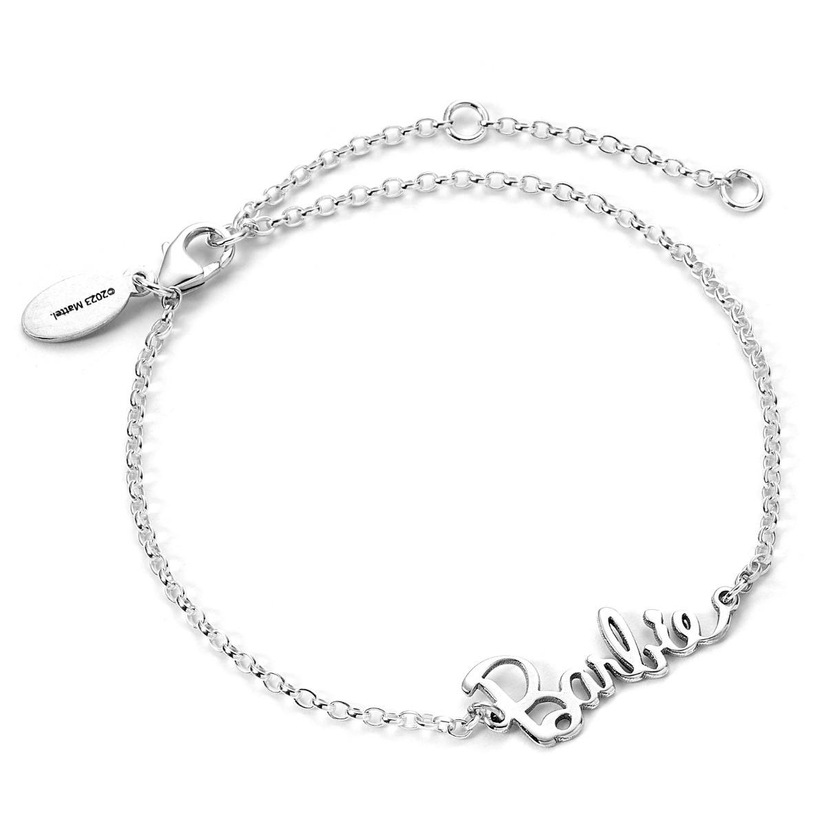 The Carat Shop Silver Barbie Sterling Name Logo Bracelet