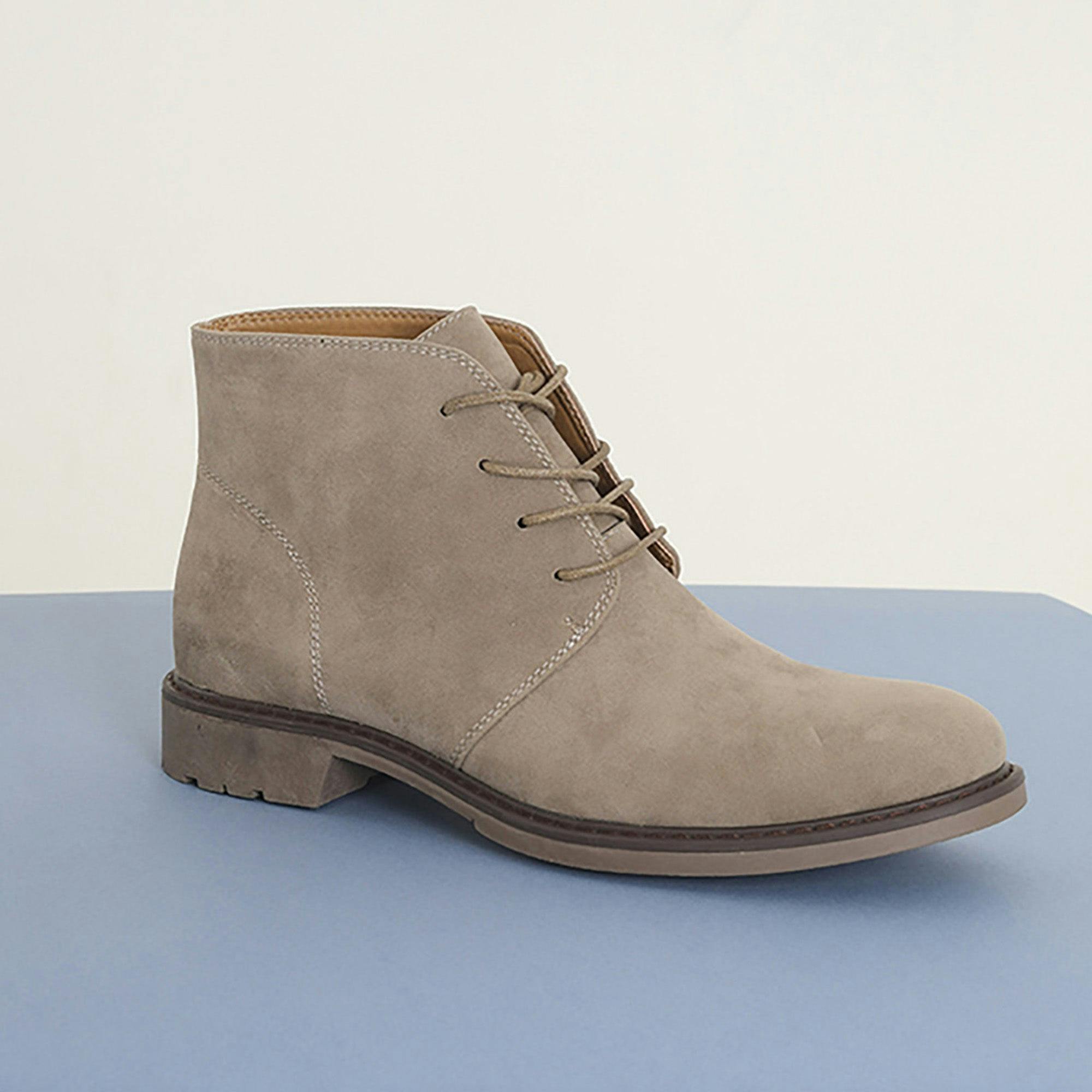Brave Soul Men's Faux Suede Lace Up Desert Boot - Stone - 11 - Stone