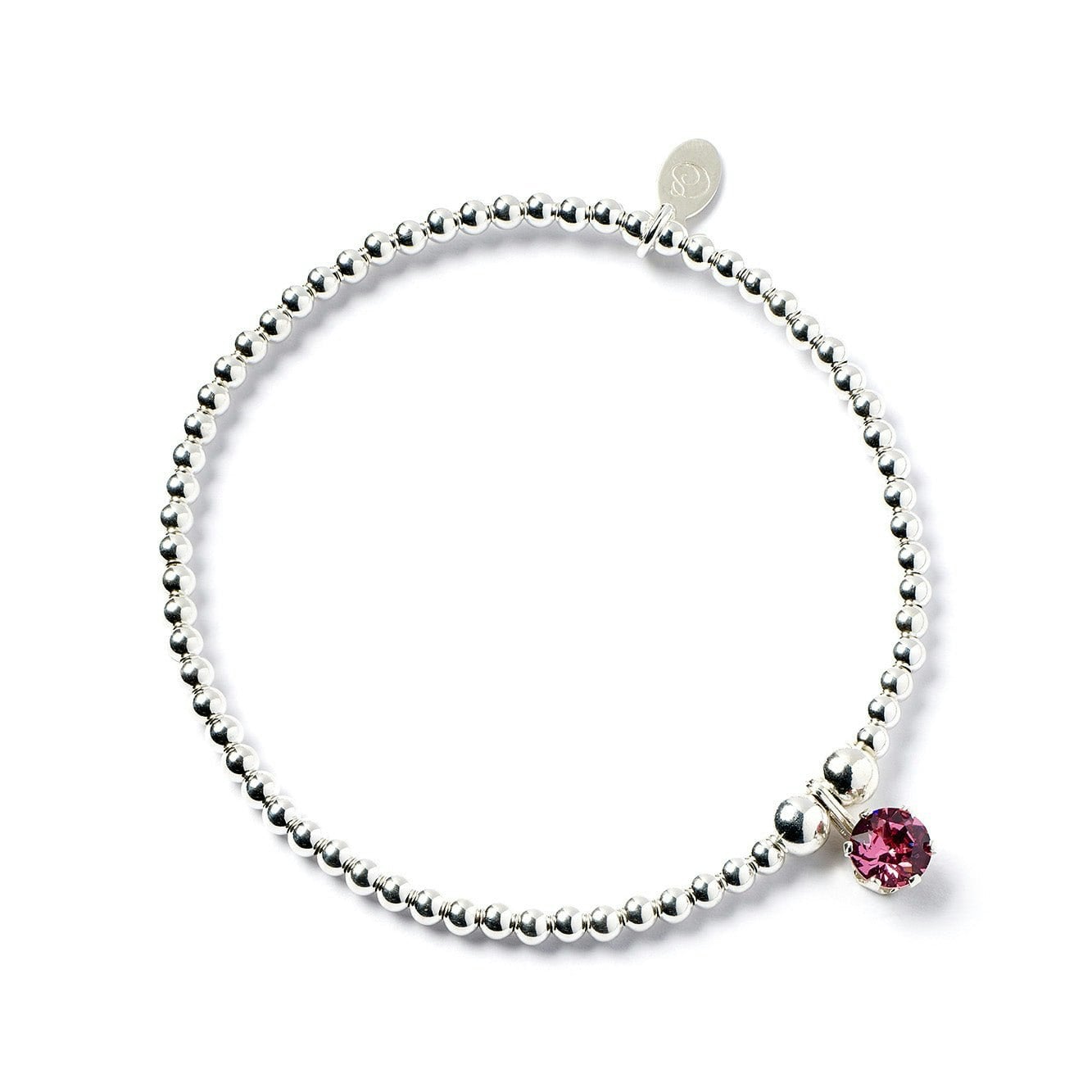 Mylee London Silver Sterling Birthstone Crystal Bracelet - Child - October - October
