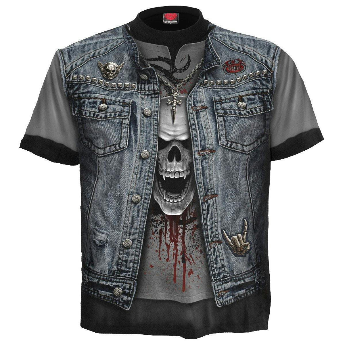 Spiral Direct Black Thrash Metal - Allover T-Shirt - S