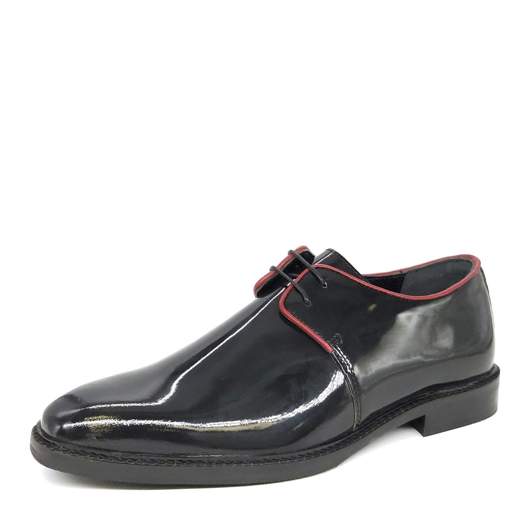 Hx London Men's Black Dagenham Derby Shoes - 8 Uk