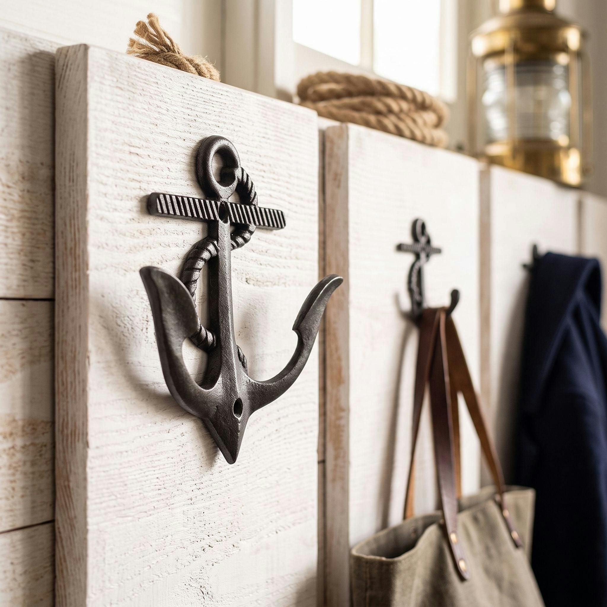 Rackhams Anchor Design Double Coat Hook - 135Mm High - Image 2