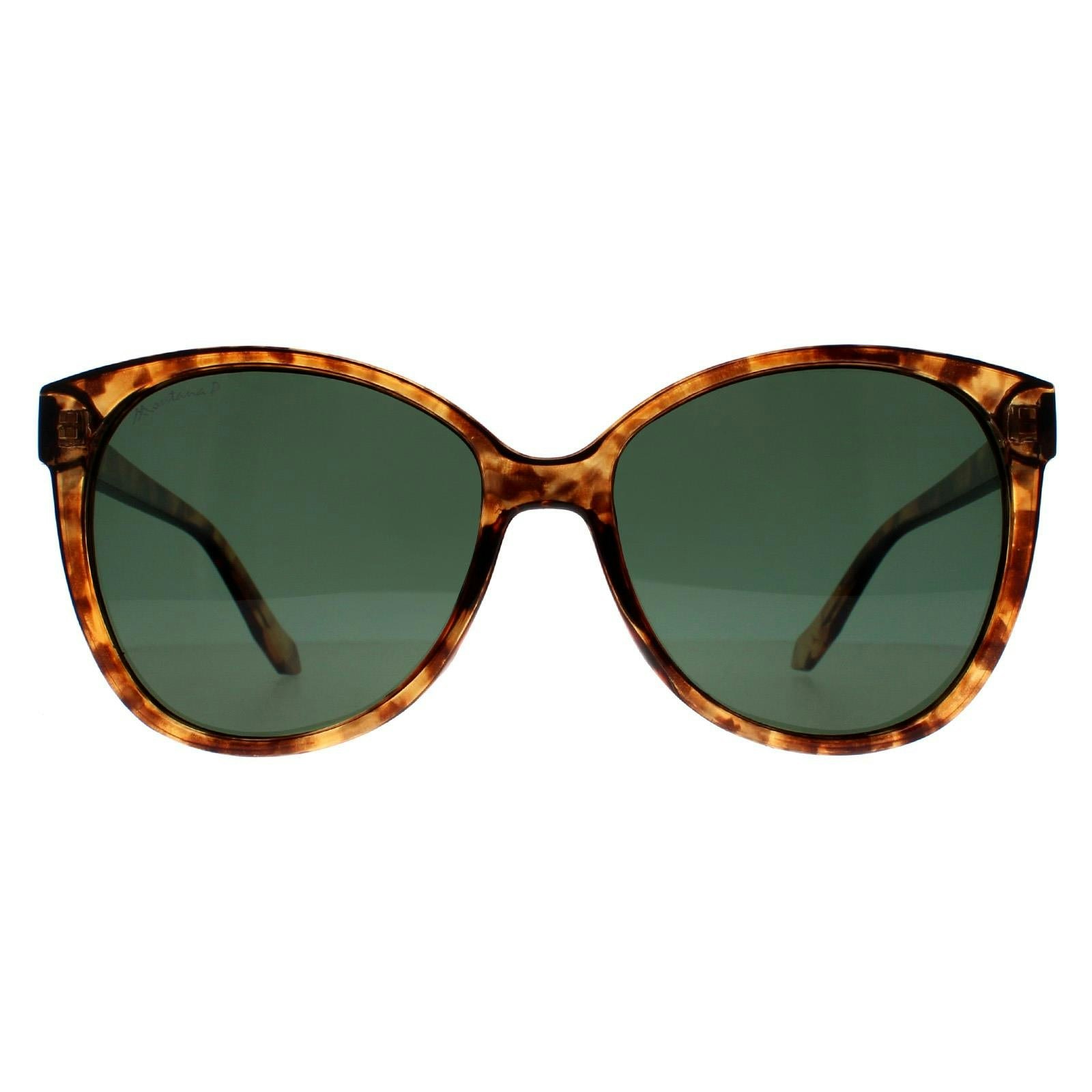 Montana Women's Green Sunglasses Mp74 C Shiny Havana Soft Demi G15 Polarised For