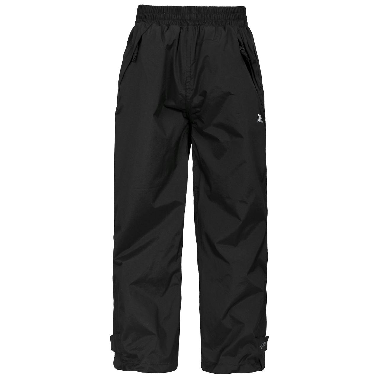 Trespass Unisex Kids Black Childrens/Kids Echo Waterproof Trousers - 7/8 Years - 100% Polyester