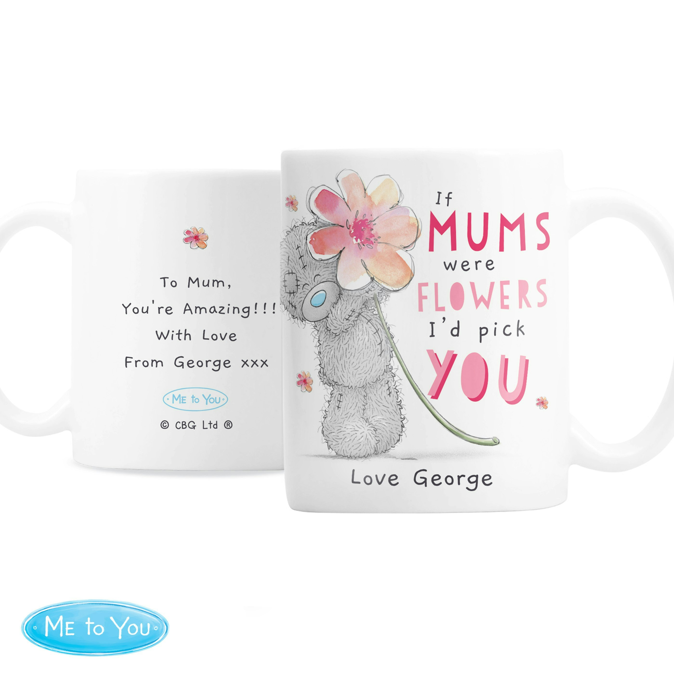 Rackhams Personalised Me To You If...Were Flowers Mug