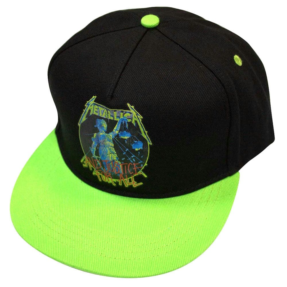 Paradiso Clothing Unisex Black/Green Metallica And Justice For All Snapback