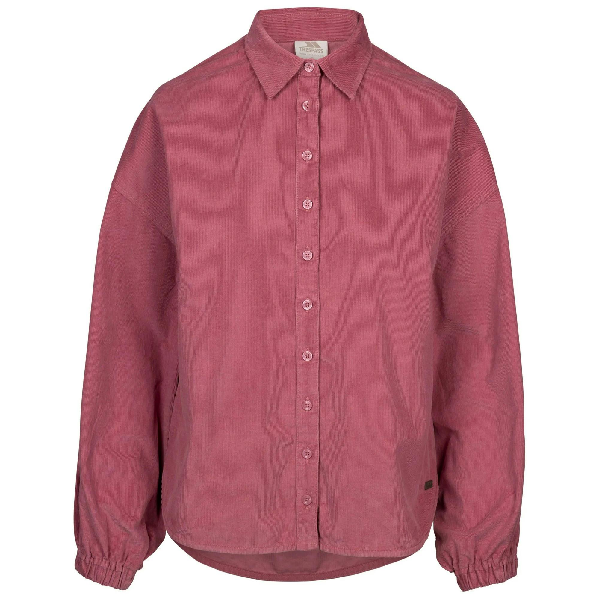 Trespass Women's Light Kelsi Balloon Sleeve Shirt - Mulberry - Xxl - Mulberry - 100% Cotton