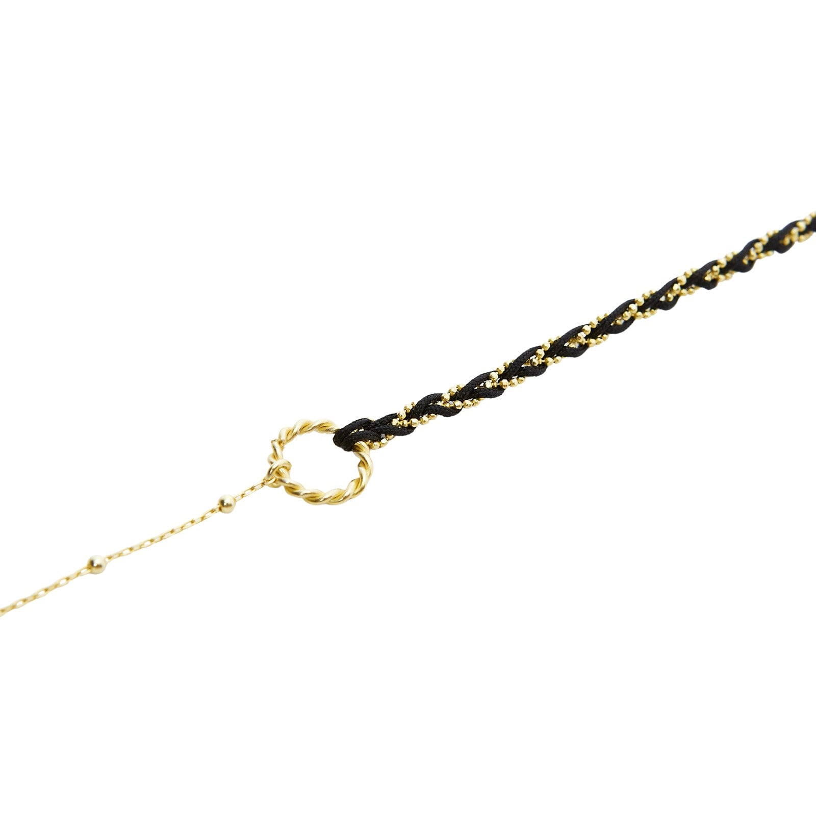 Spero London Silver Handmade Rope Braided Sterling Beaded Chain Bracelet - Image 2