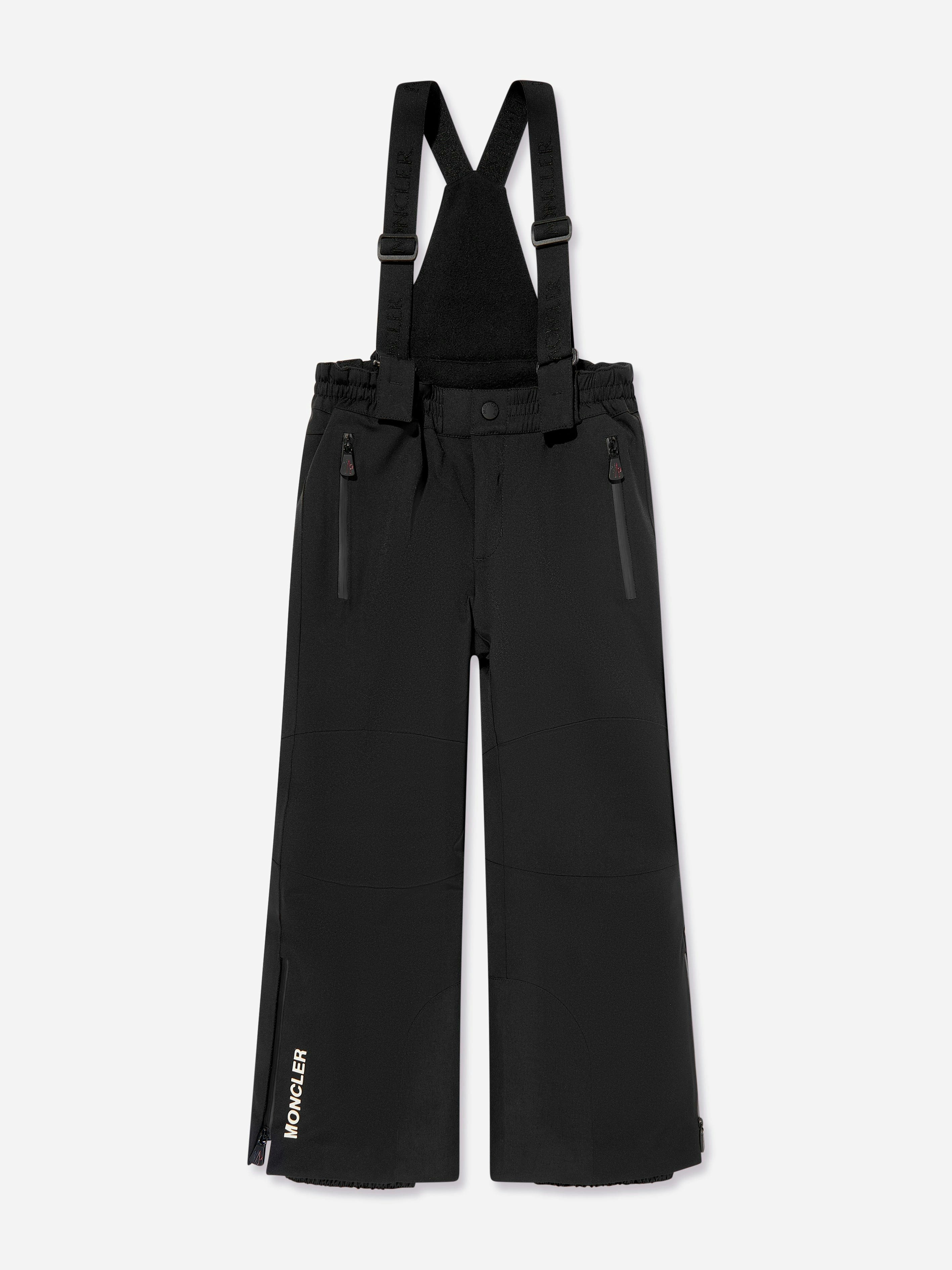 Moncler Enfant Black Kids Grenoble Ski Trousers In - 8 Yrs