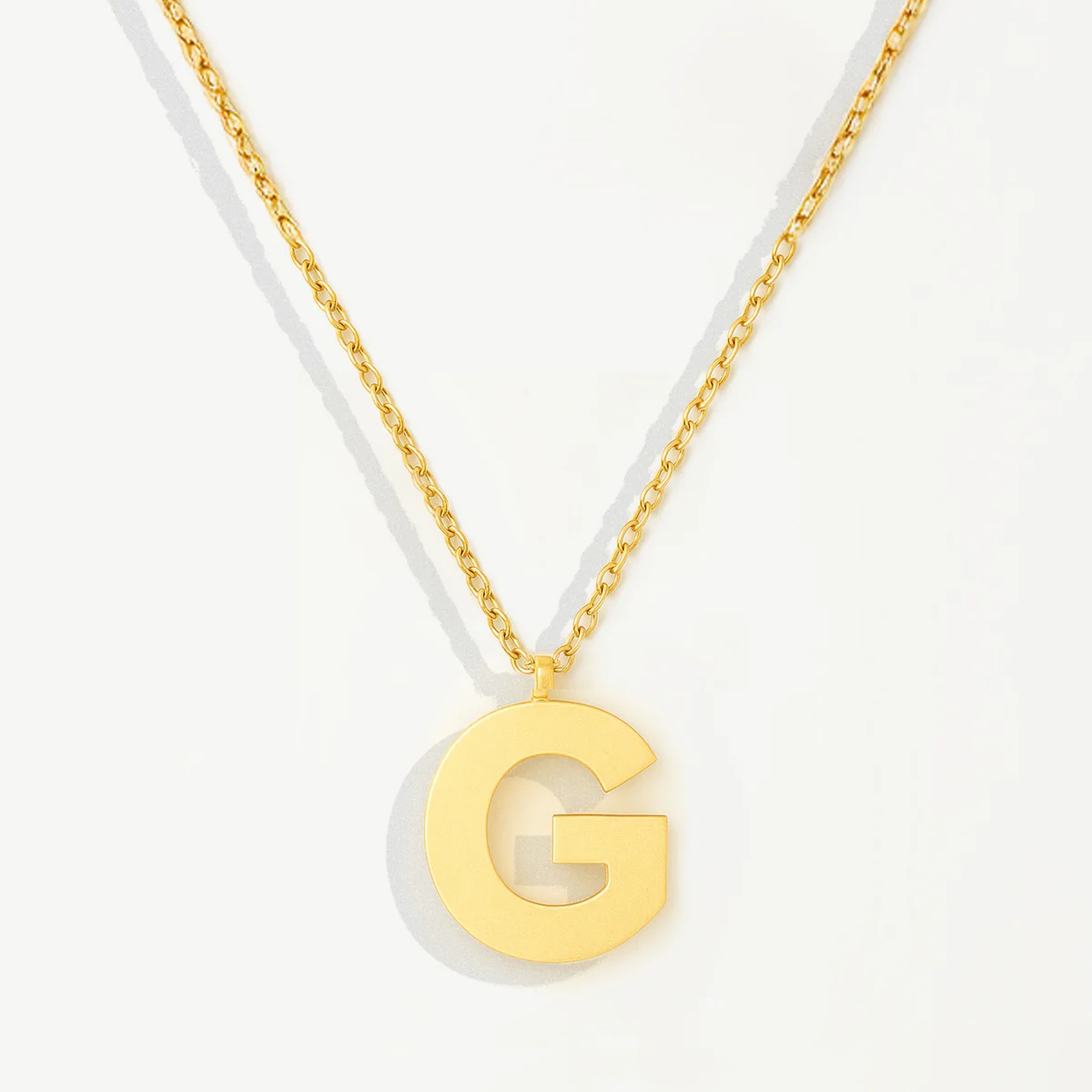 Muchv Gold Initial Pendant Necklace - G