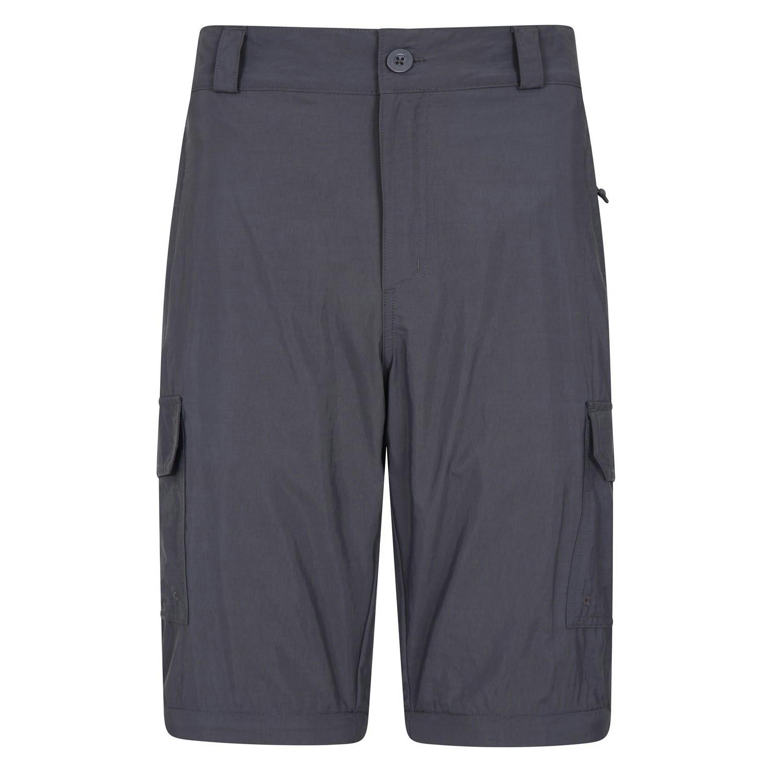 Mountain Warehouse Men's Grey Explore Cargo Shorts - 40R - 100% Nylon
