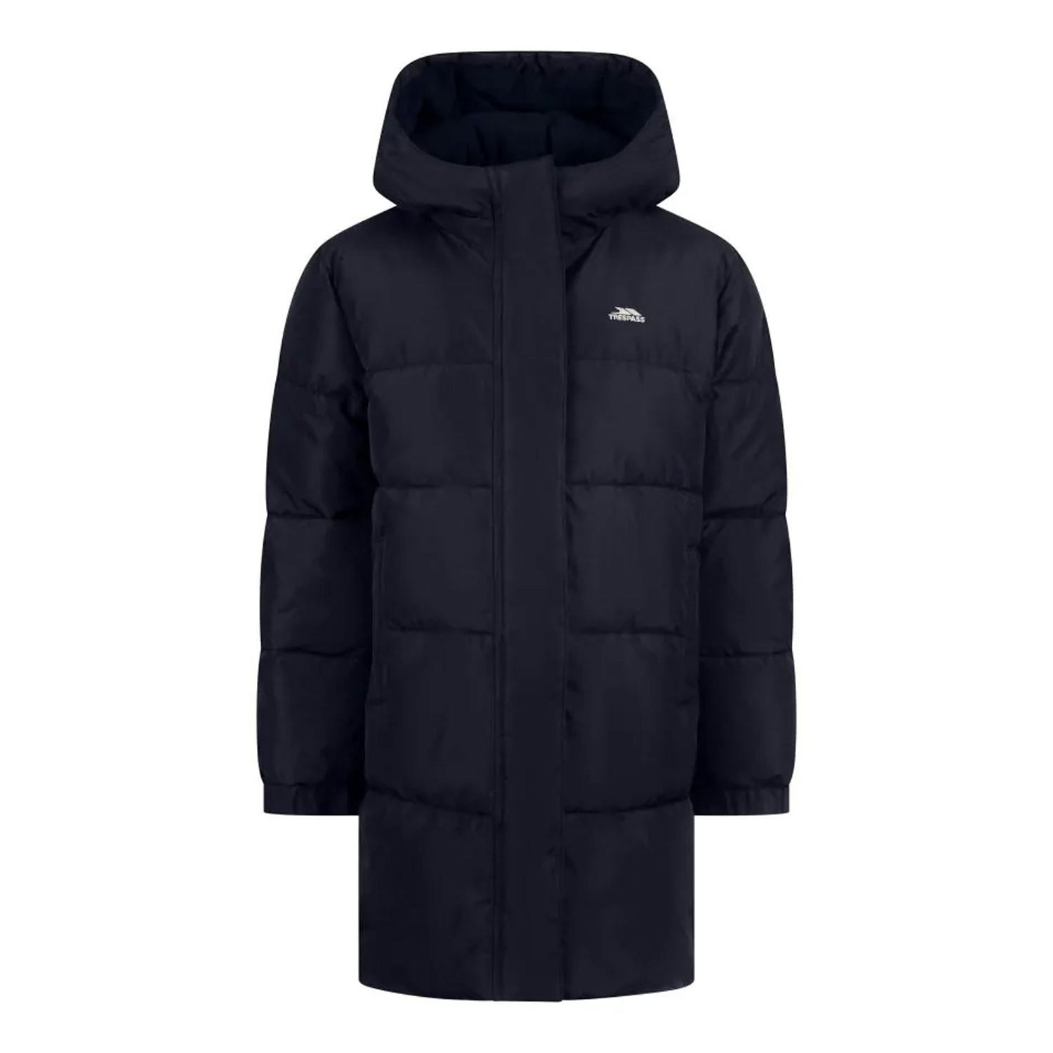 Trespass Kids Northridge Long Length Padded Jacket - Navy - 5-6 Years - Navy - 100% Mixed