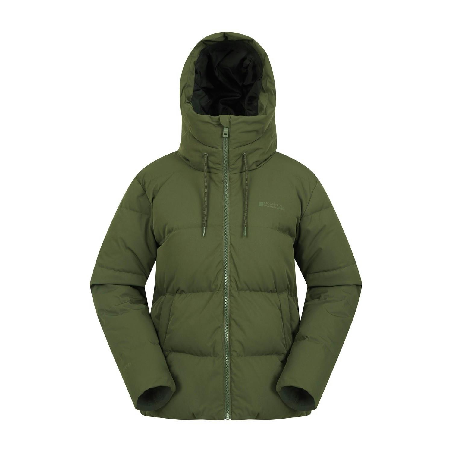 Mountain Warehouse Women's Green / Cosy Extreme Short Down Jacket - Khaki - 8 Uk - Khaki - 70% Polyester/30% Duck Down