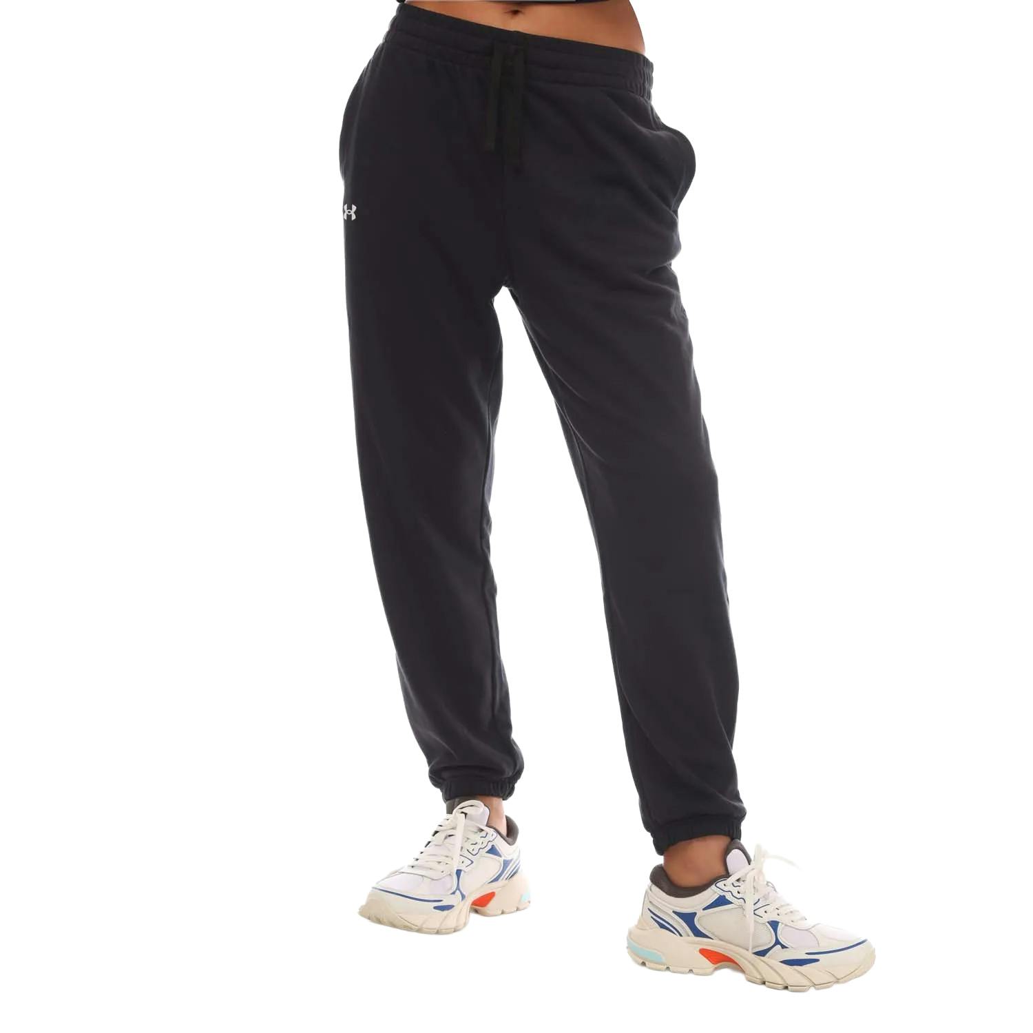 Under Armour Women's Black / Rival French Terry Jogging Bottoms - Xs - 80% Cotton/20% Polyester